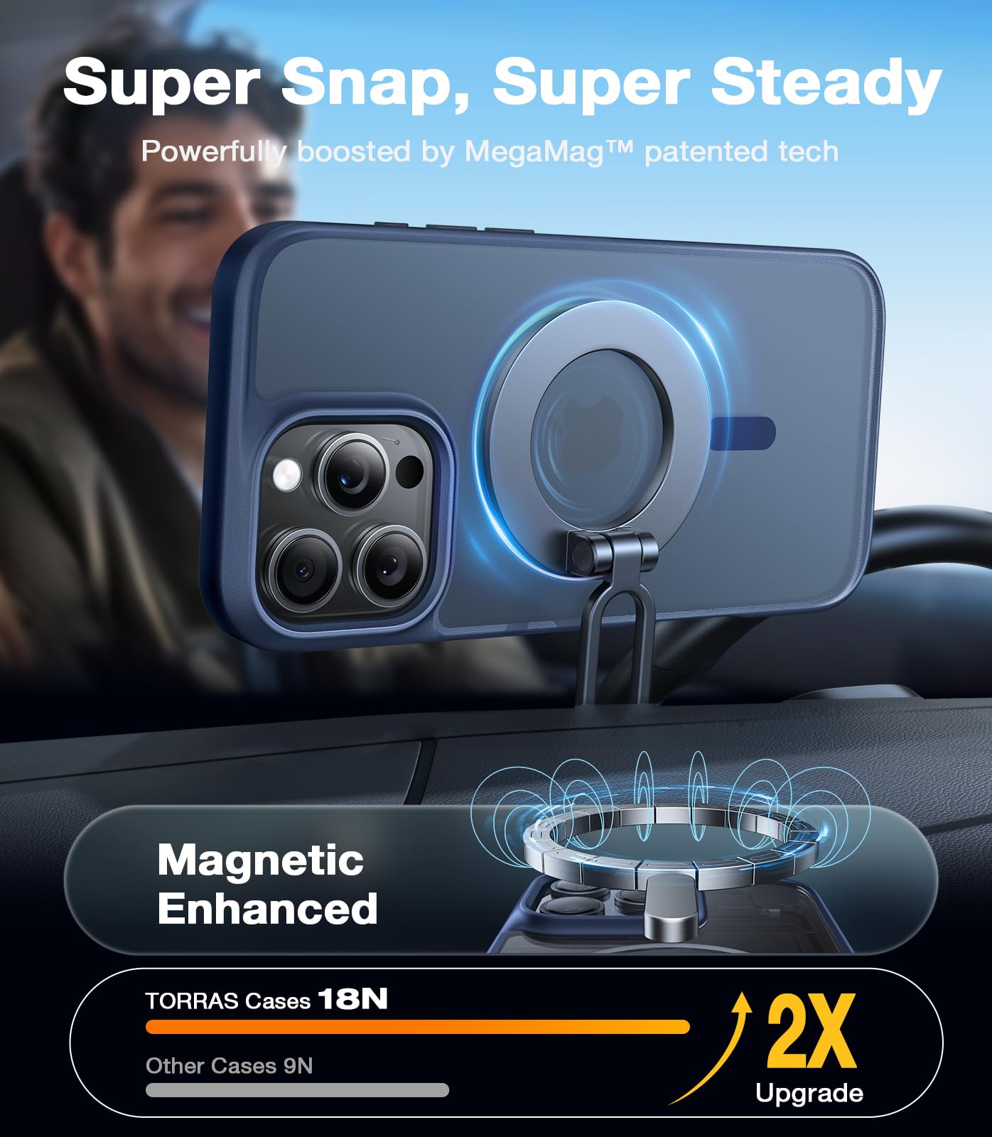 Foto 4 pulgar | Funda De Teléfono Torras Stronger Magnética A Prueba De Golpes Para Iphone 16 Pro - Venta Internacional.