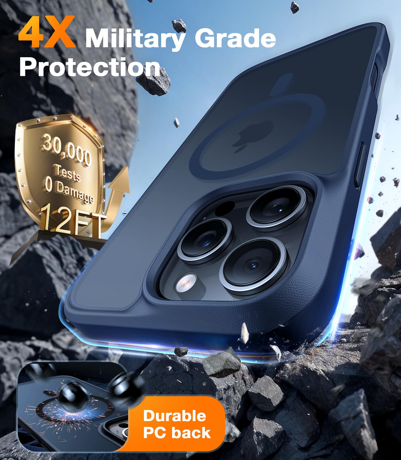 Foto 5 pulgar | Funda De Teléfono Torras Stronger Magnética A Prueba De Golpes Para Iphone 16 Pro - Venta Internacional.
