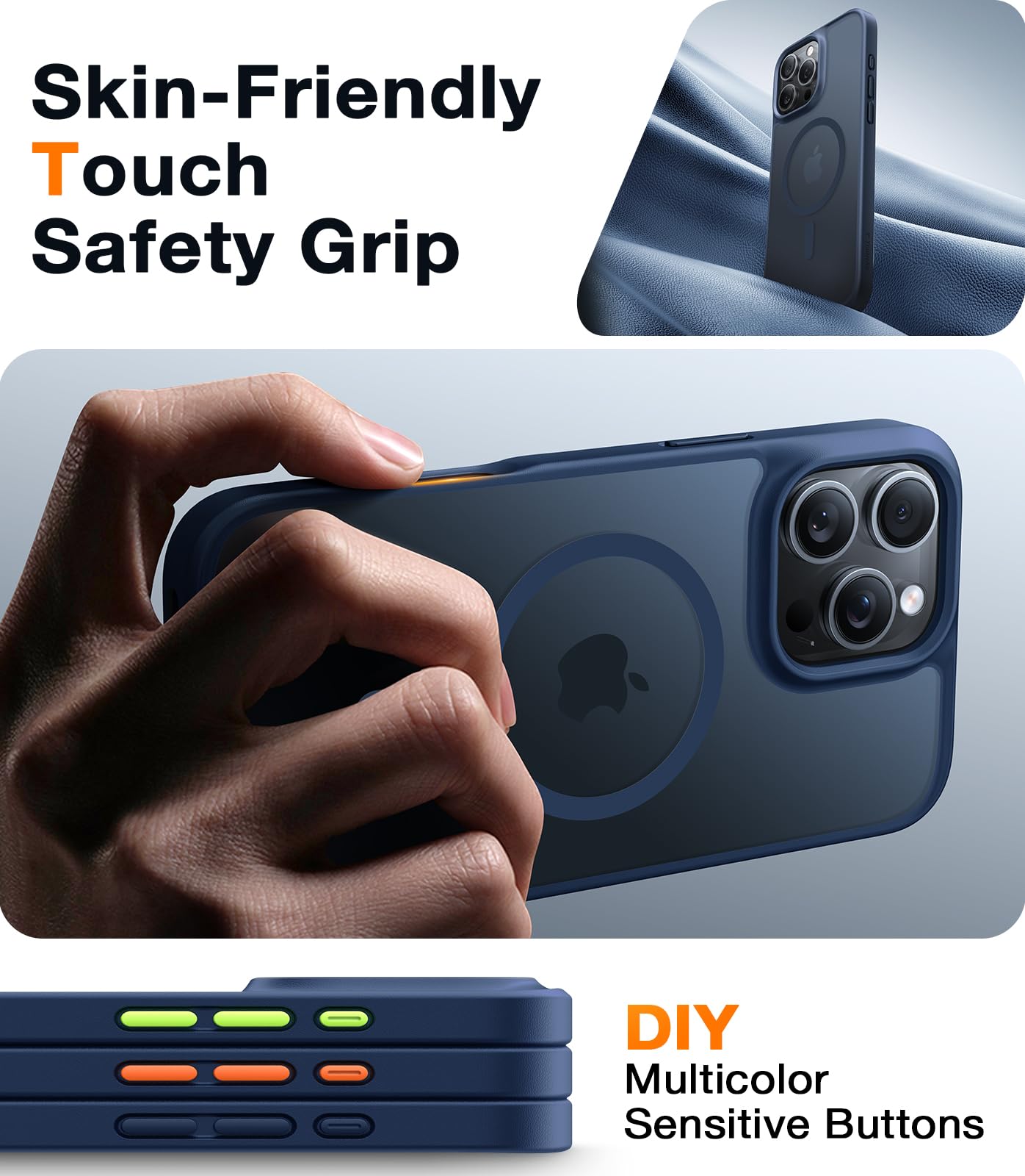 Foto 7 pulgar | Funda De Teléfono Torras Stronger Magnética A Prueba De Golpes Para Iphone 16 Pro - Venta Internacional.