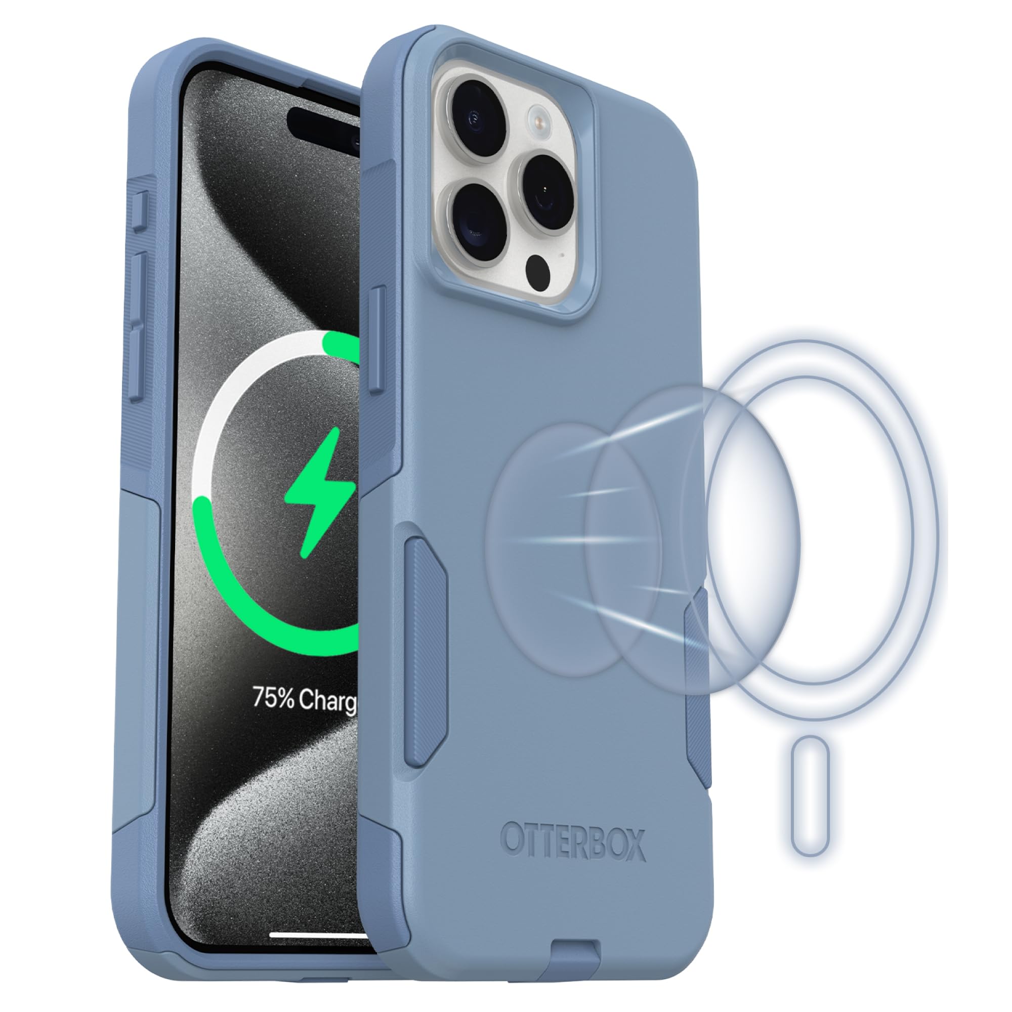 Foto 2 pulgar | Funda De Teléfono Otterbox Commuter Series Para Iphone 15 Pro Max Blue - Venta Internacional.