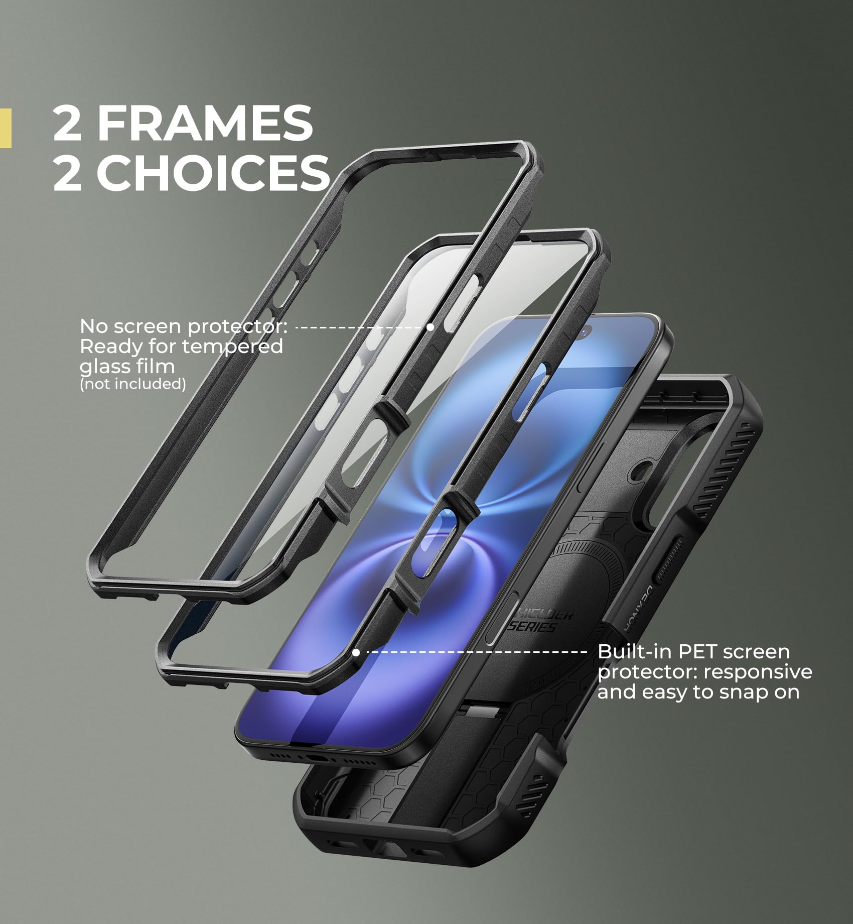 Foto 7 pulgar | Funda Dexnor Para Iphone 16 Con Cámara Deslizante Y Soporte - Venta Internacional.