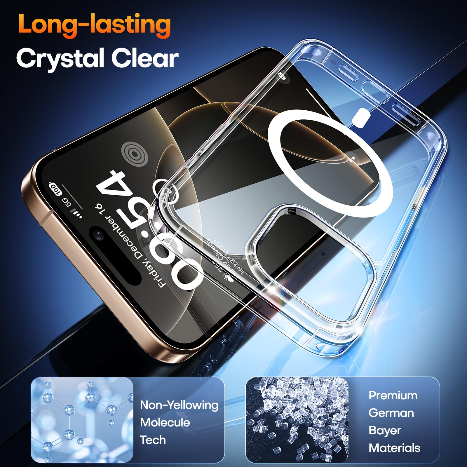 Foto 8 pulgar | Funda De Teléfono Tauri Para Iphone 16 Pro Con Control De Cámara Transparente - Venta Internacional.