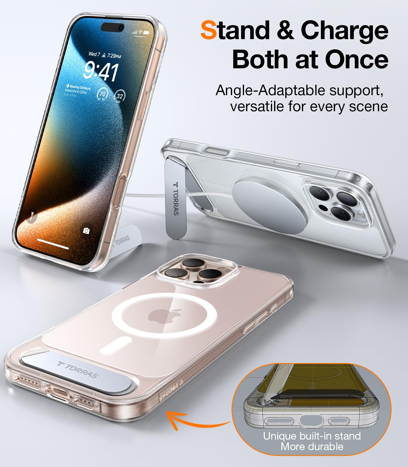 Foto 3 pulgar | Funda Para Teléfono Torras Strong Magnetic Stand Iphone 16 Pro Max - Venta Internacional.