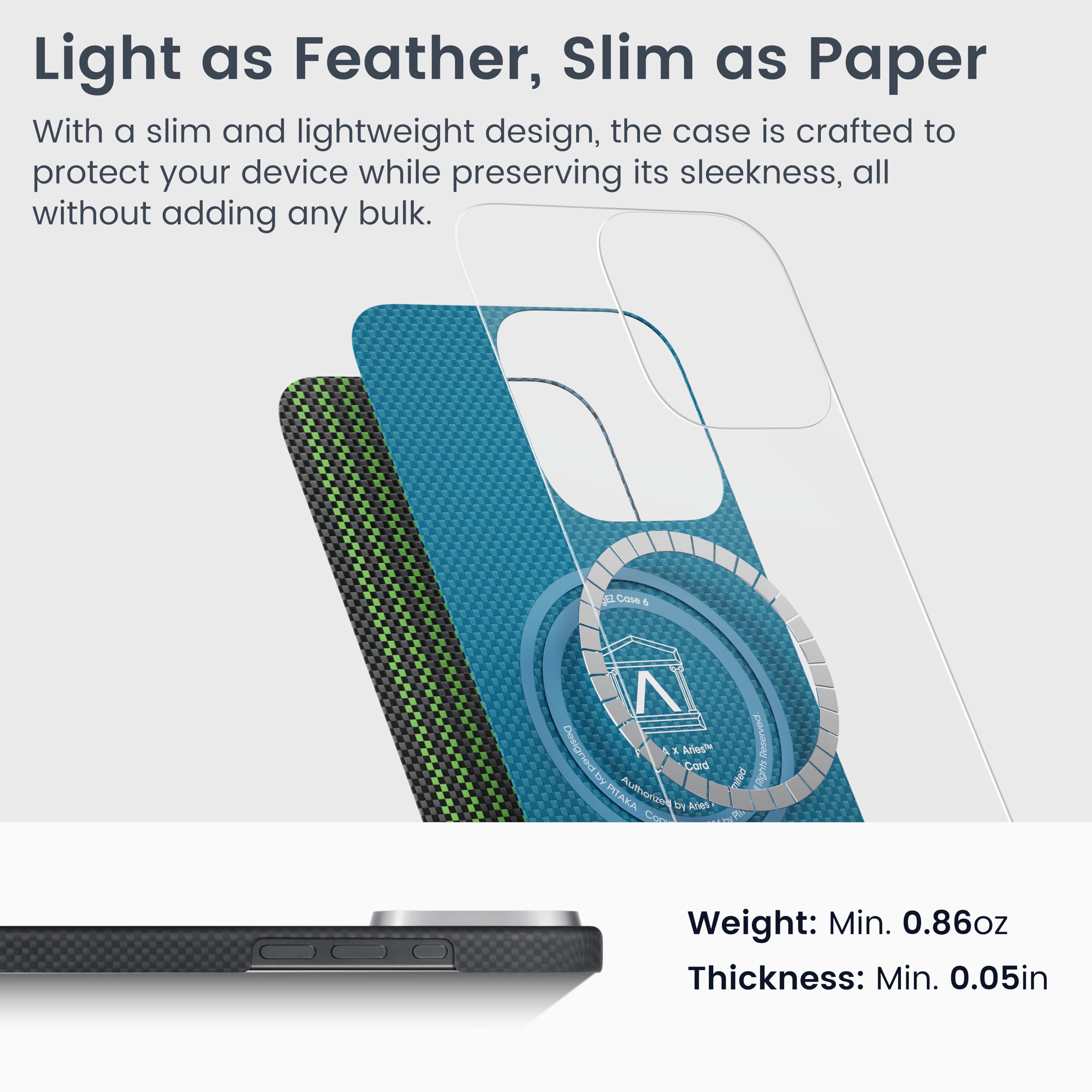 Foto 6 pulgar | Funda De Teléfono Pitaka Para Iphone 16 Pro Max Luminous Tactile - Venta Internacional.
