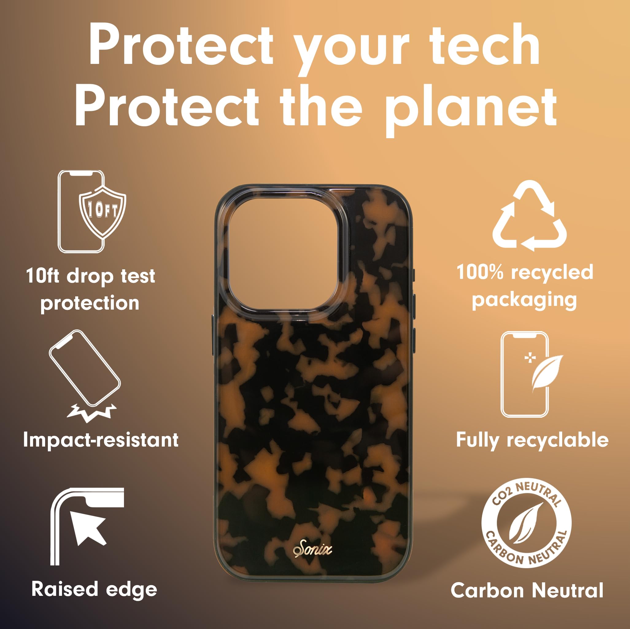 Foto 5 pulgar | Funda De Teléfono Sonix Para Iphone 15 Pro Magsafe 3m Drop Tortoise - Venta Internacional.