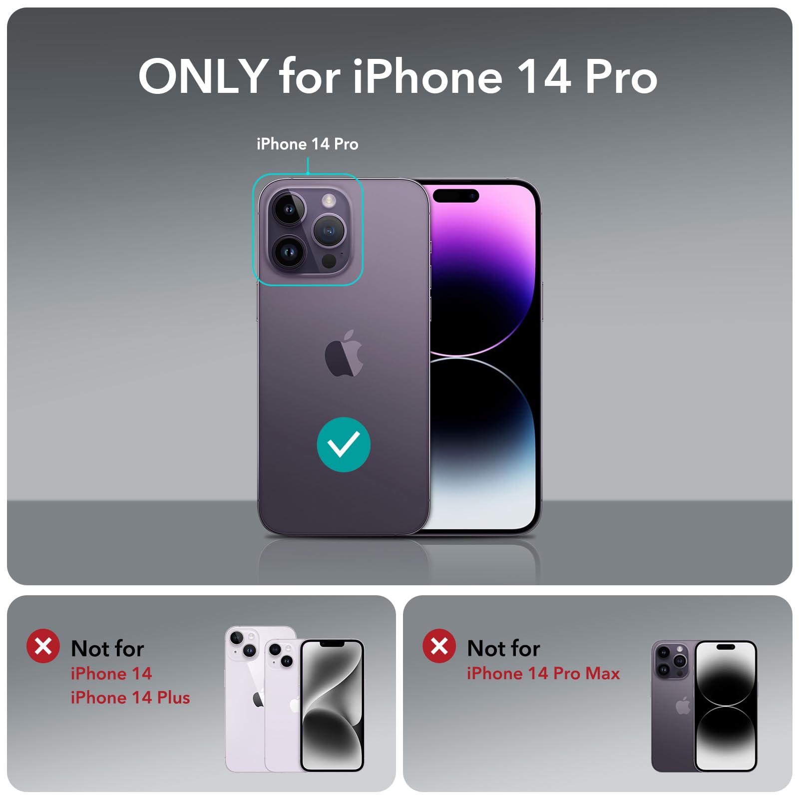 Foto 2 | Funda De Teléfono Esr Para Iphone 14 Pro Con Magsafe Clear Purple - Venta Internacional.