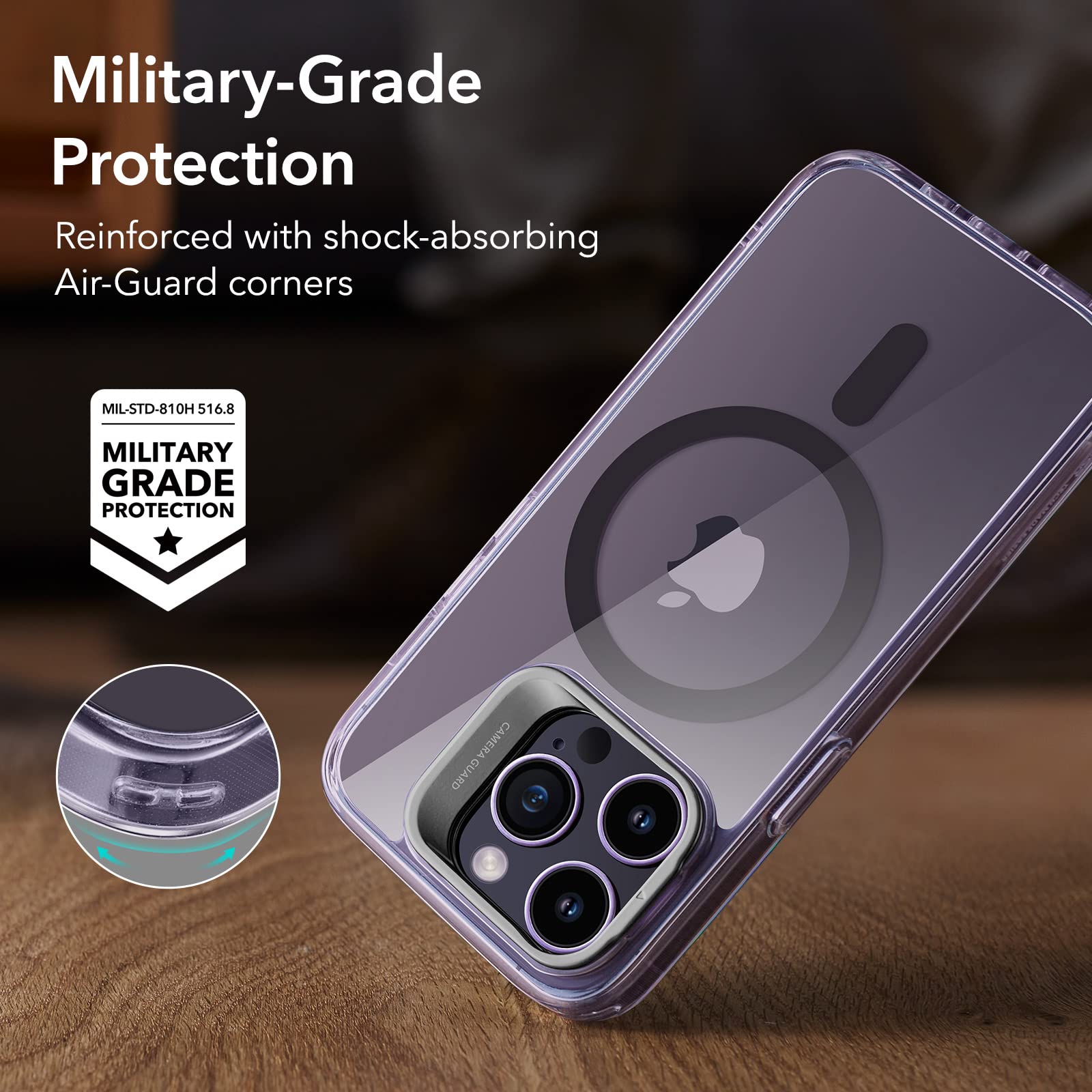 Foto 7 pulgar | Funda De Teléfono Esr Para Iphone 14 Pro Con Magsafe Clear Purple - Venta Internacional.