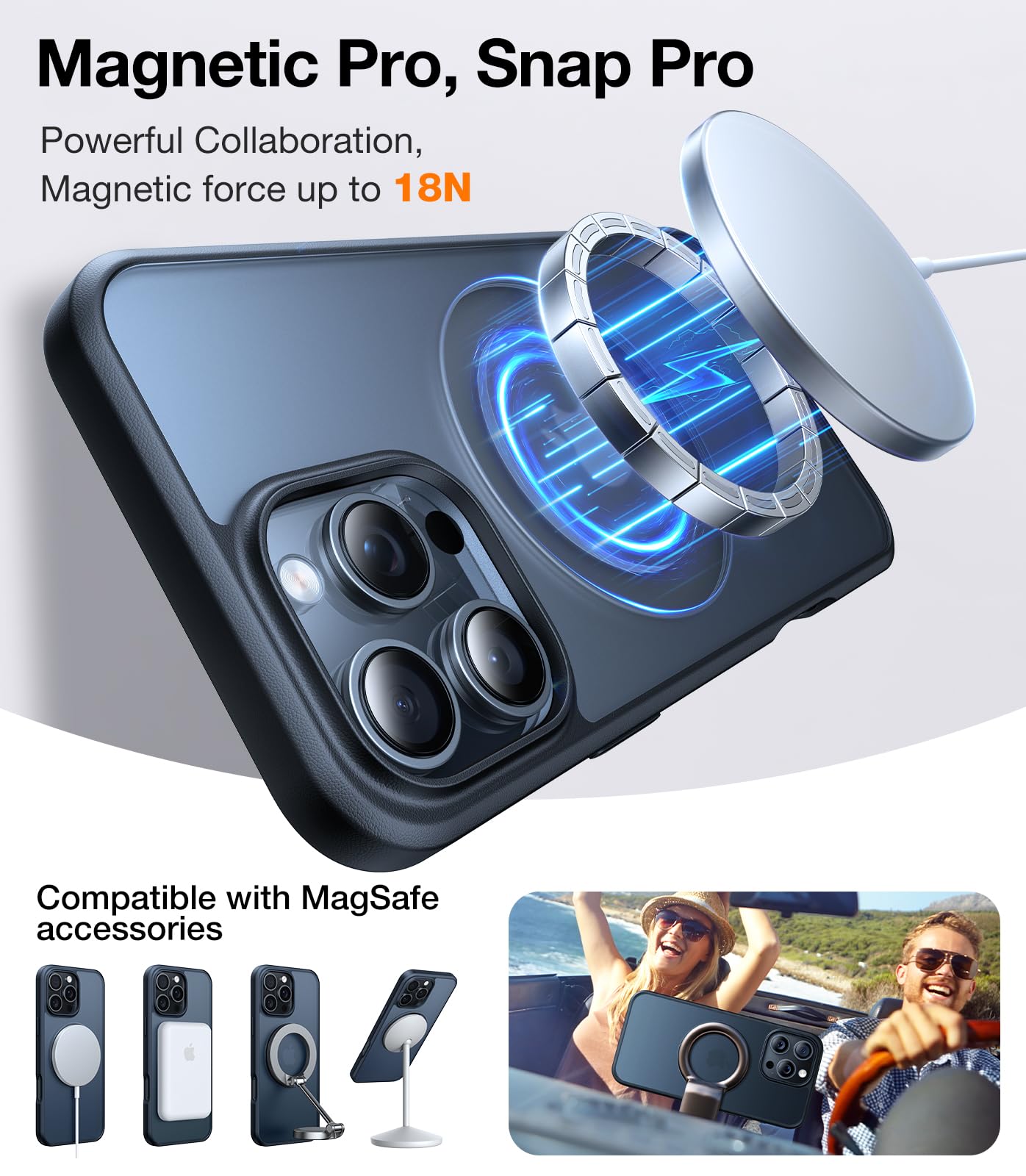 Foto 5 pulgar | Funda Para Teléfono Torras Mejorada Con Anillo Magnético Giratorio De 360° Para Iphone 16 Pro Max - Venta Internacion