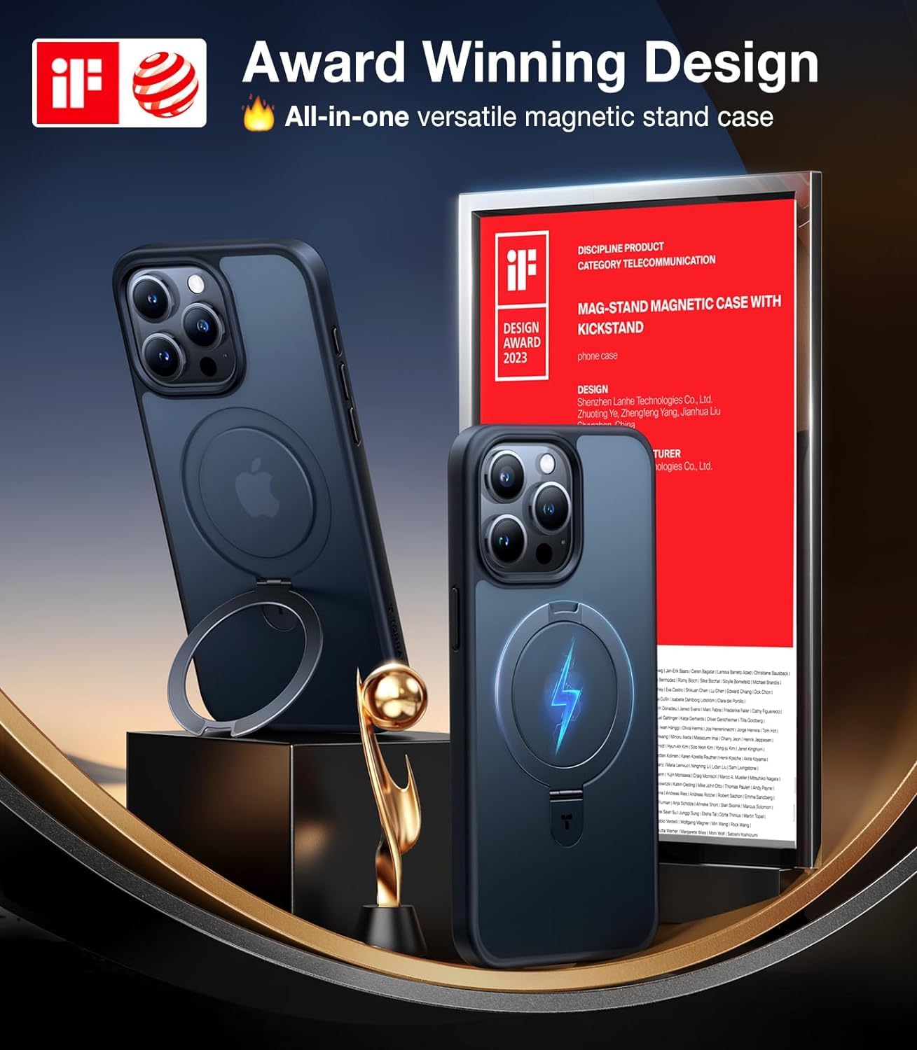 Foto 2 | Funda De Teléfono Torras Magnetic Para Iphone 13 Pro Max Con Soporte - Venta Internacional.
