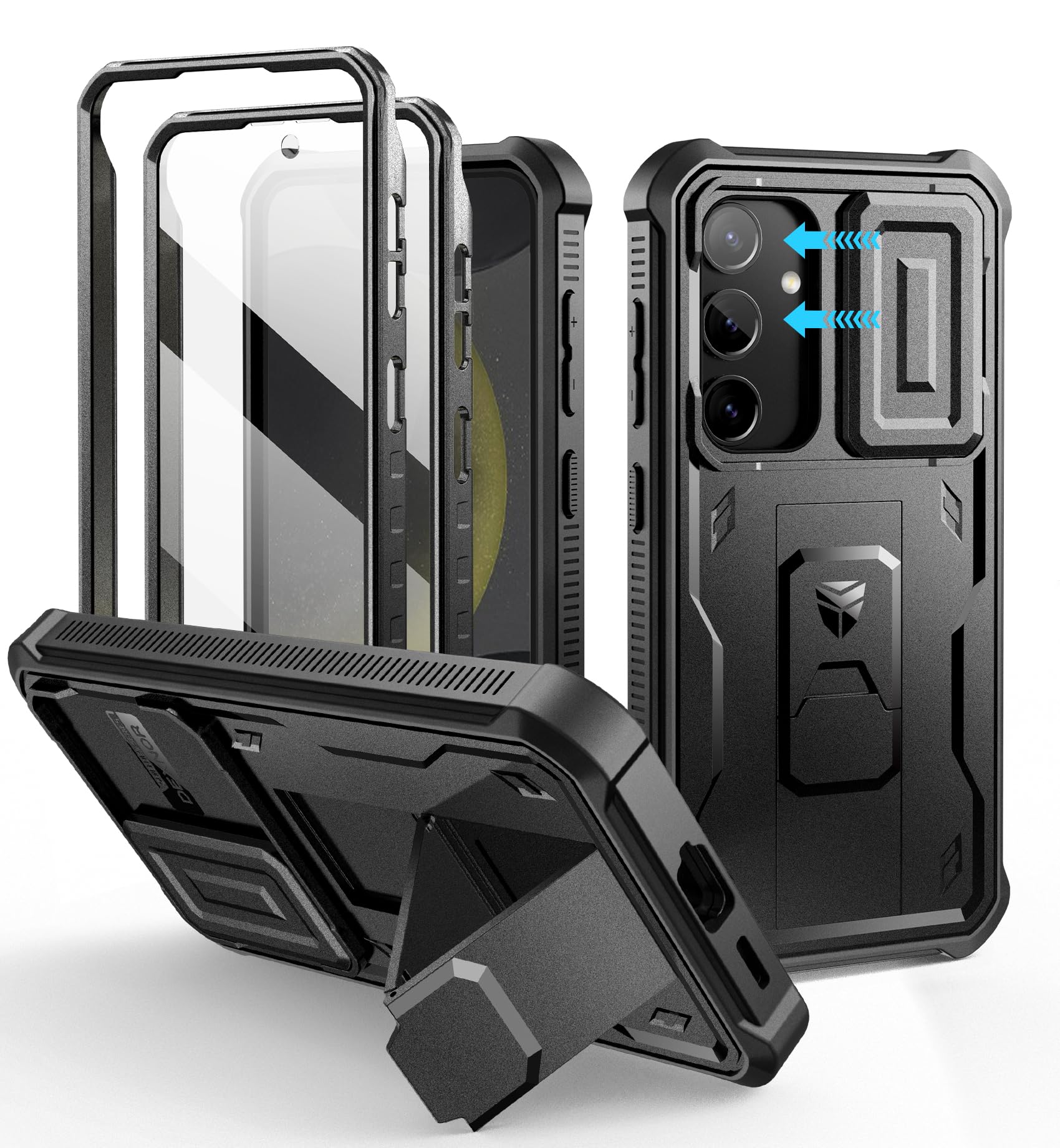 Foto 2 pulgar | Funda Dexnor Para Samsung Galaxy S24 Con Cámara Deslizante, Color Negro - Venta Internacional.