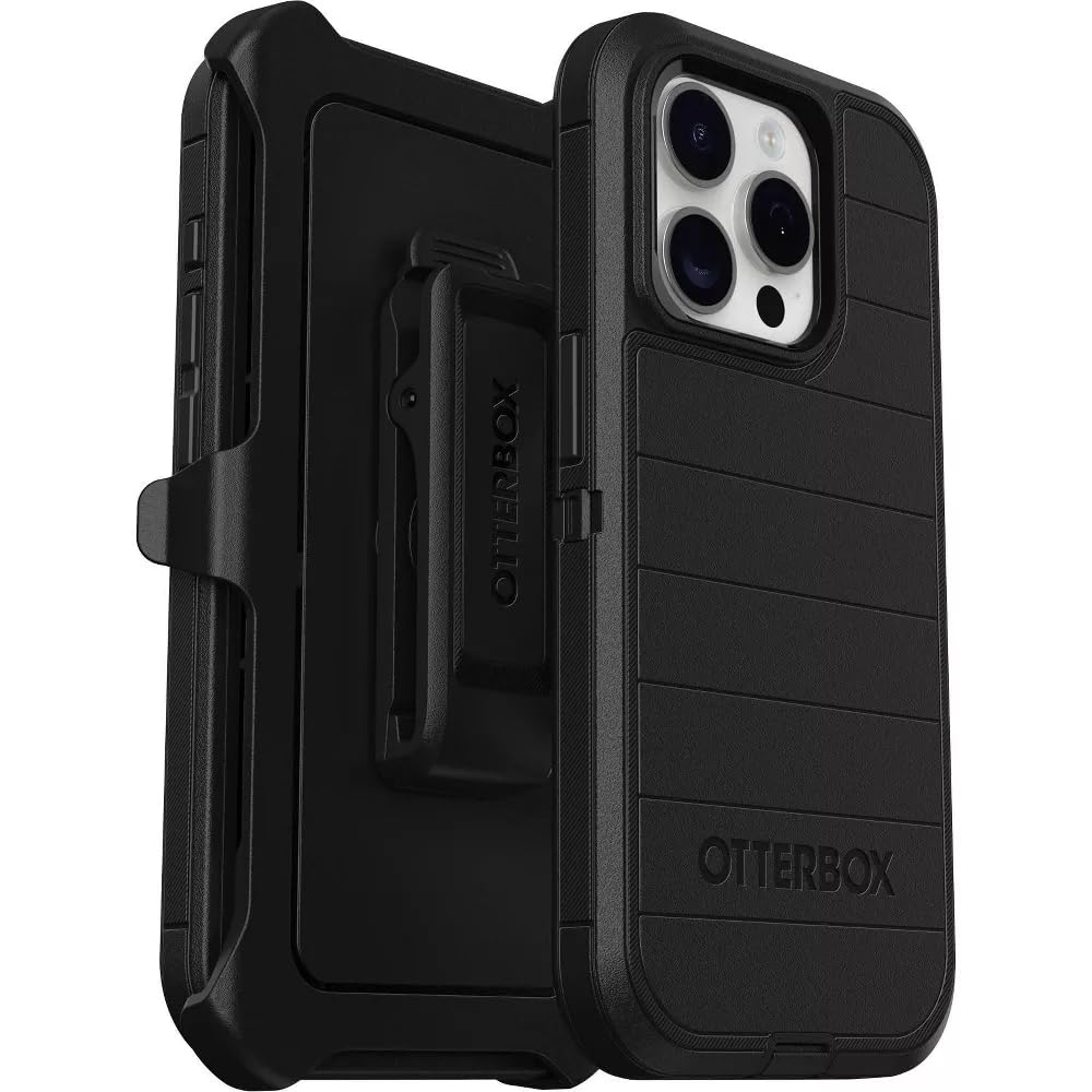 Funda Otterbox Defender Series Para Iphone 15 Pro, Color Negro - Venta Internacional.