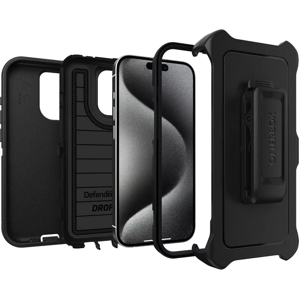 Foto 6 pulgar | Funda Otterbox Defender Series Para Iphone 15 Pro, Color Negro - Venta Internacional.