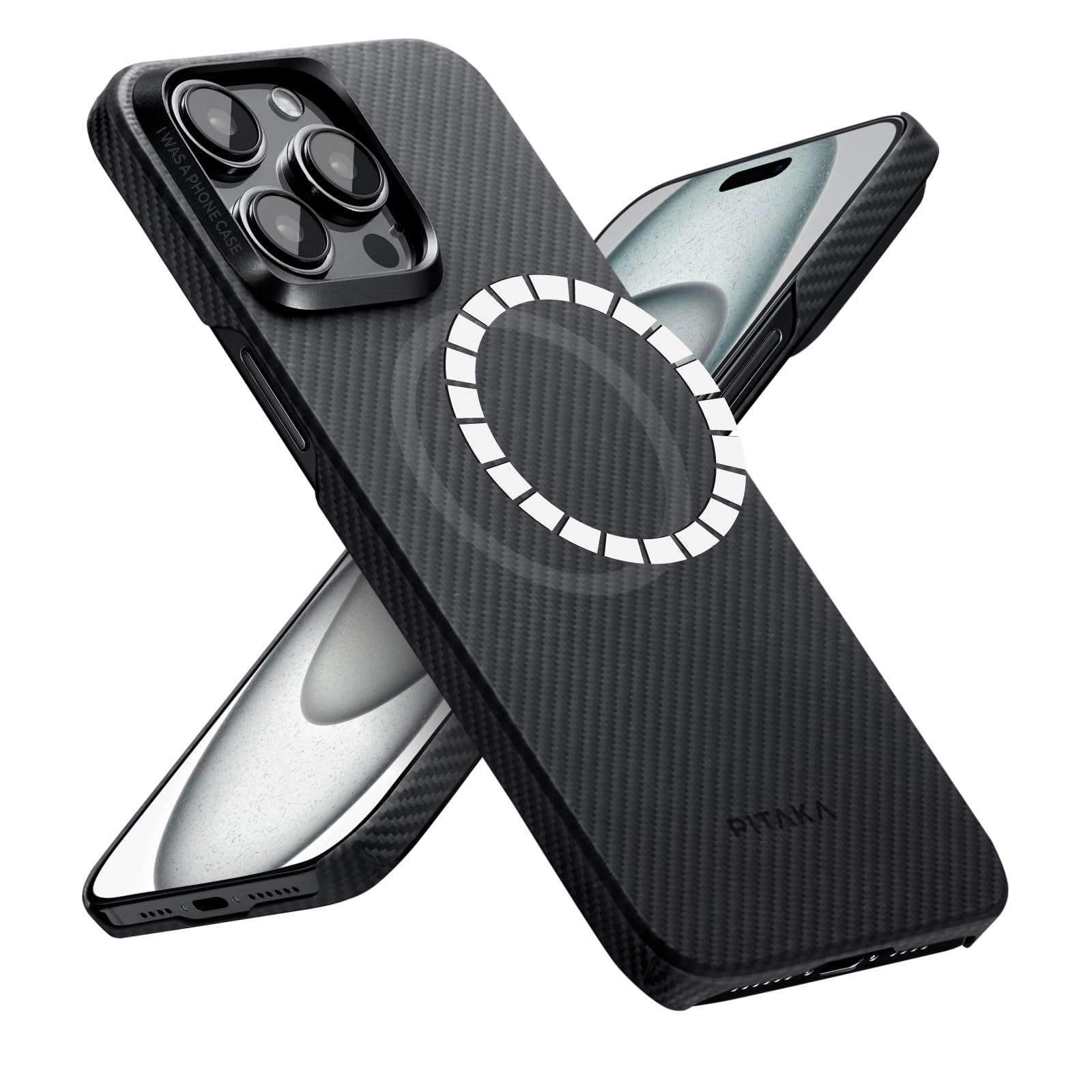 Foto 1 | Funda Pitaka Magez Case 4 Para Iphone 15 Pro Max De 6.7 Pulgadas, Negro/gris - Venta Internacional.