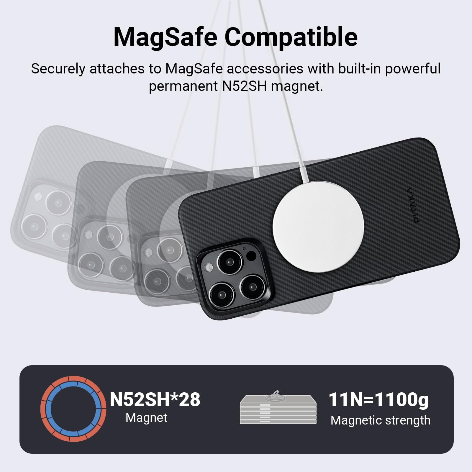 Foto 6 pulgar | Funda Pitaka Magez Case 4 Para Iphone 15 Pro Max De 6.7 Pulgadas, Negro/gris - Venta Internacional.