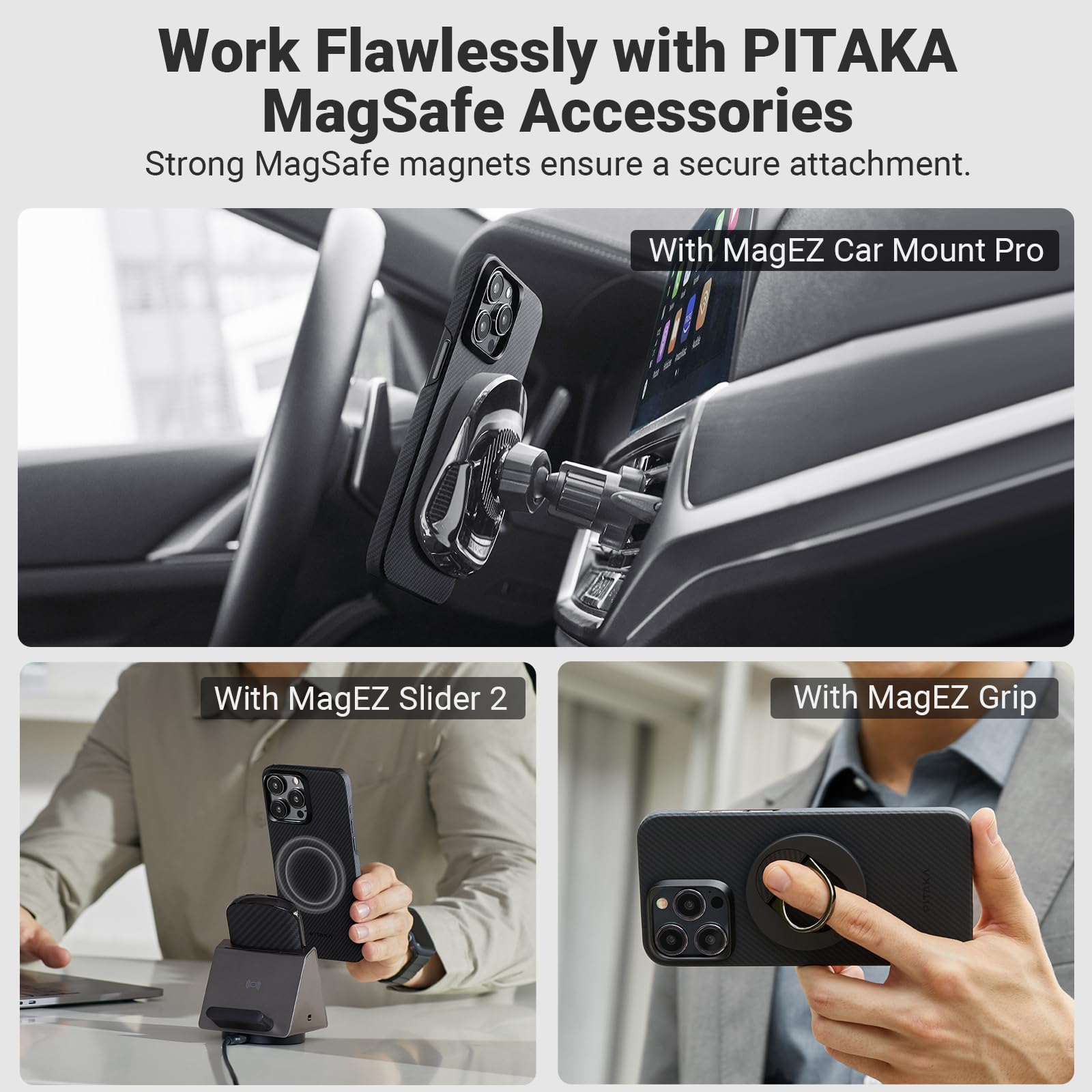 Foto 7 pulgar | Funda Pitaka Magez Case 4 Para Iphone 15 Pro Max De 6.7 Pulgadas, Negro/gris - Venta Internacional.