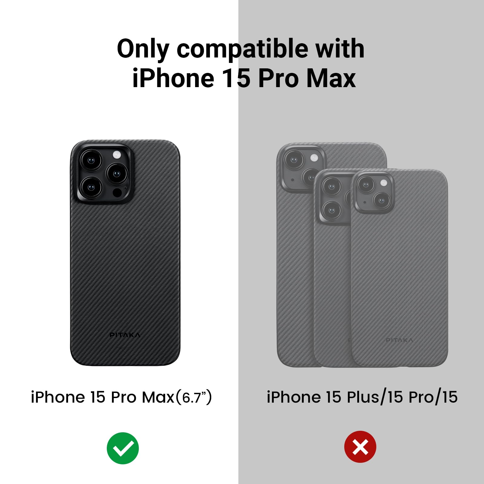 Foto 8 pulgar | Funda Pitaka Magez Case 4 Para Iphone 15 Pro Max De 6.7 Pulgadas, Negro/gris - Venta Internacional.