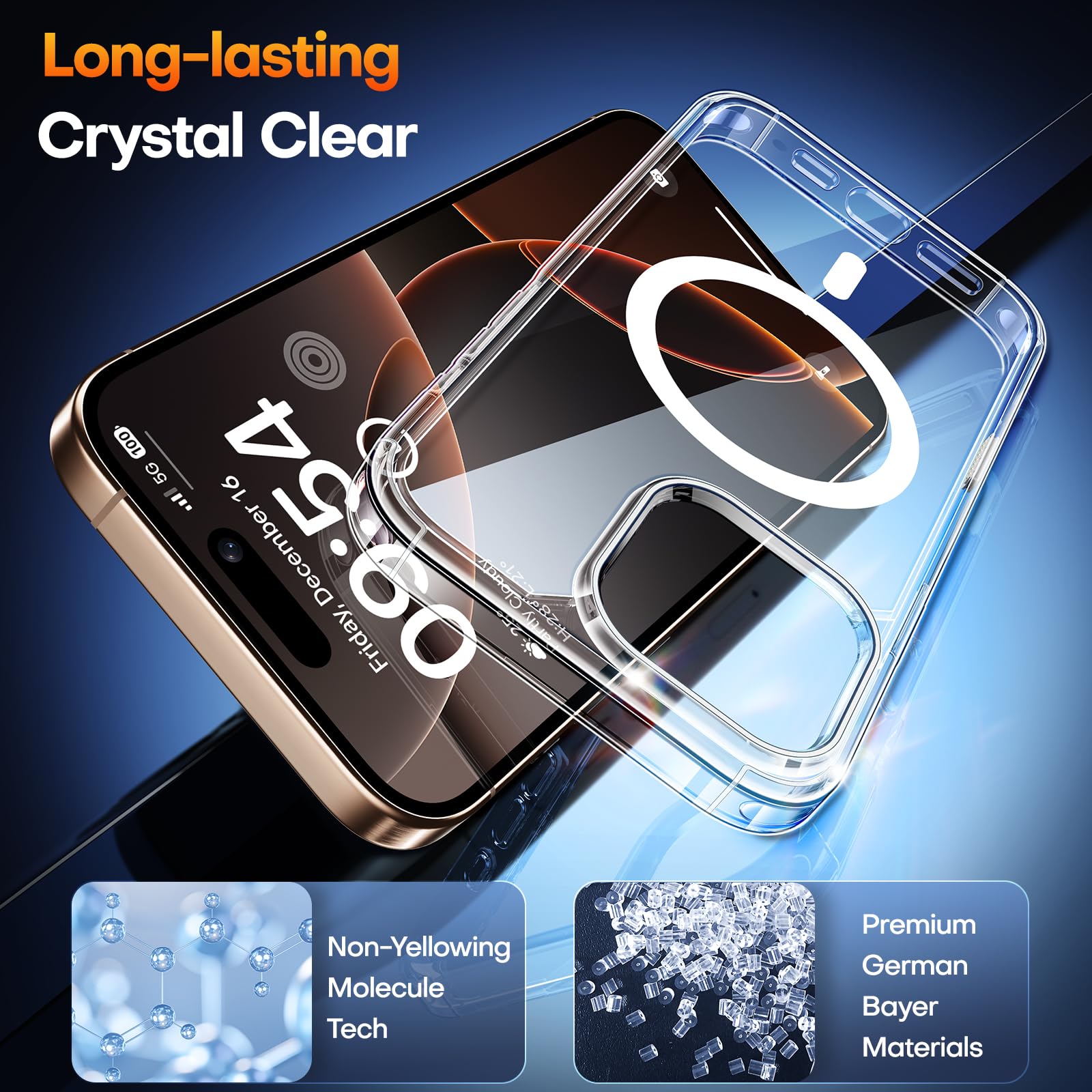 Foto 6 pulgar | Funda De Teléfono Tauri Para Iphone 16 Pro Max Con Control De Cámara Transparente - Venta Internacional.