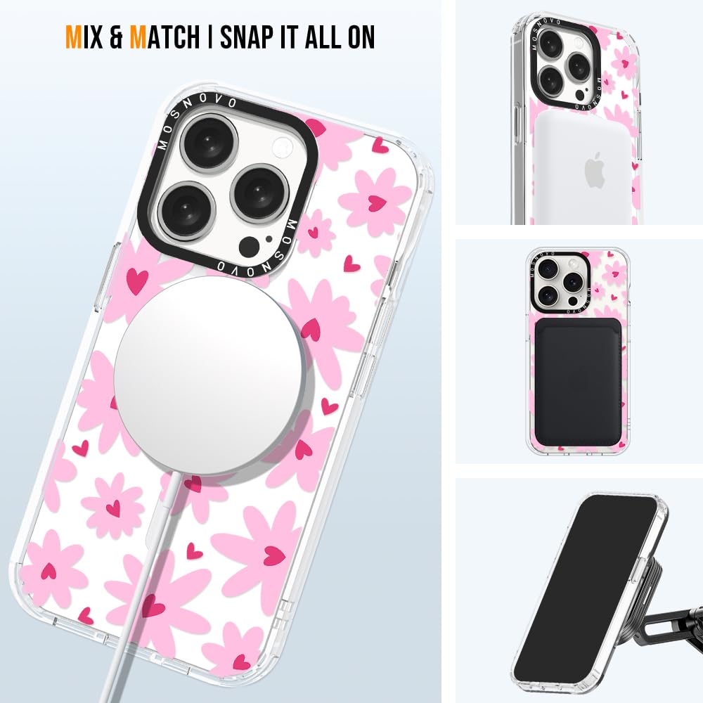 Foto 6 pulgar | Funda De Teléfono Mosnovo Compatible Con Iphone 15 Pro Love In Bloom - Venta Internacional.