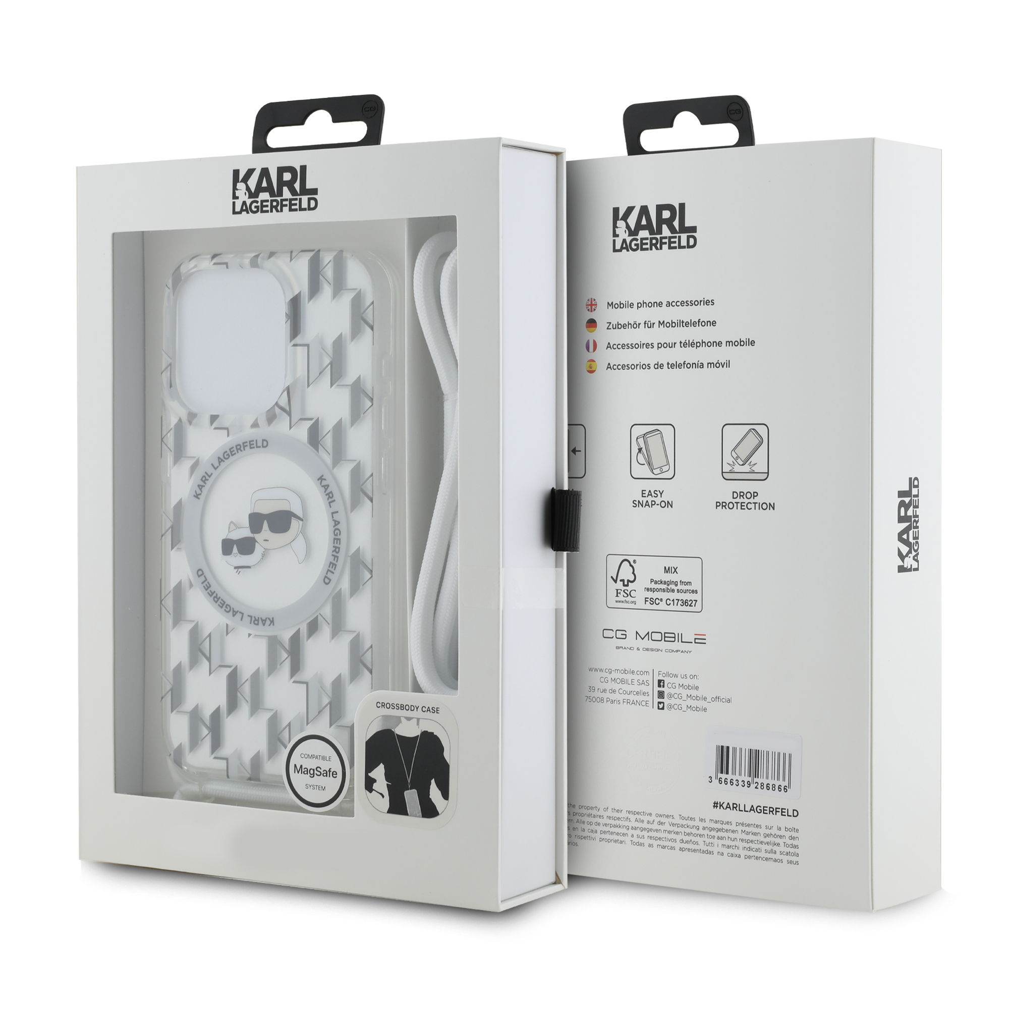 Foto 8 pulgar | Funda Karl Monograma Karl Y Choupette Para Iphone 13 Pro Max