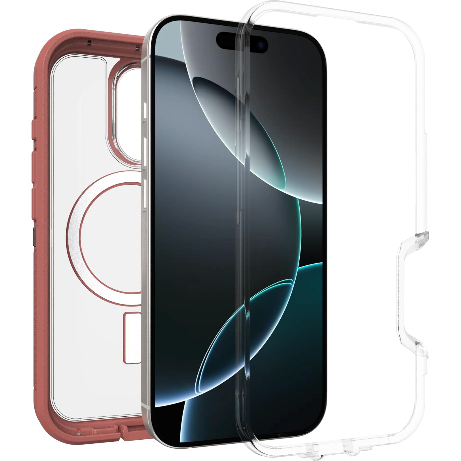 Foto 5 pulgar | Funda Para Teléfono Otterbox Iphone 16 Pro Defender Xt Clear - Red - Venta Internacional.