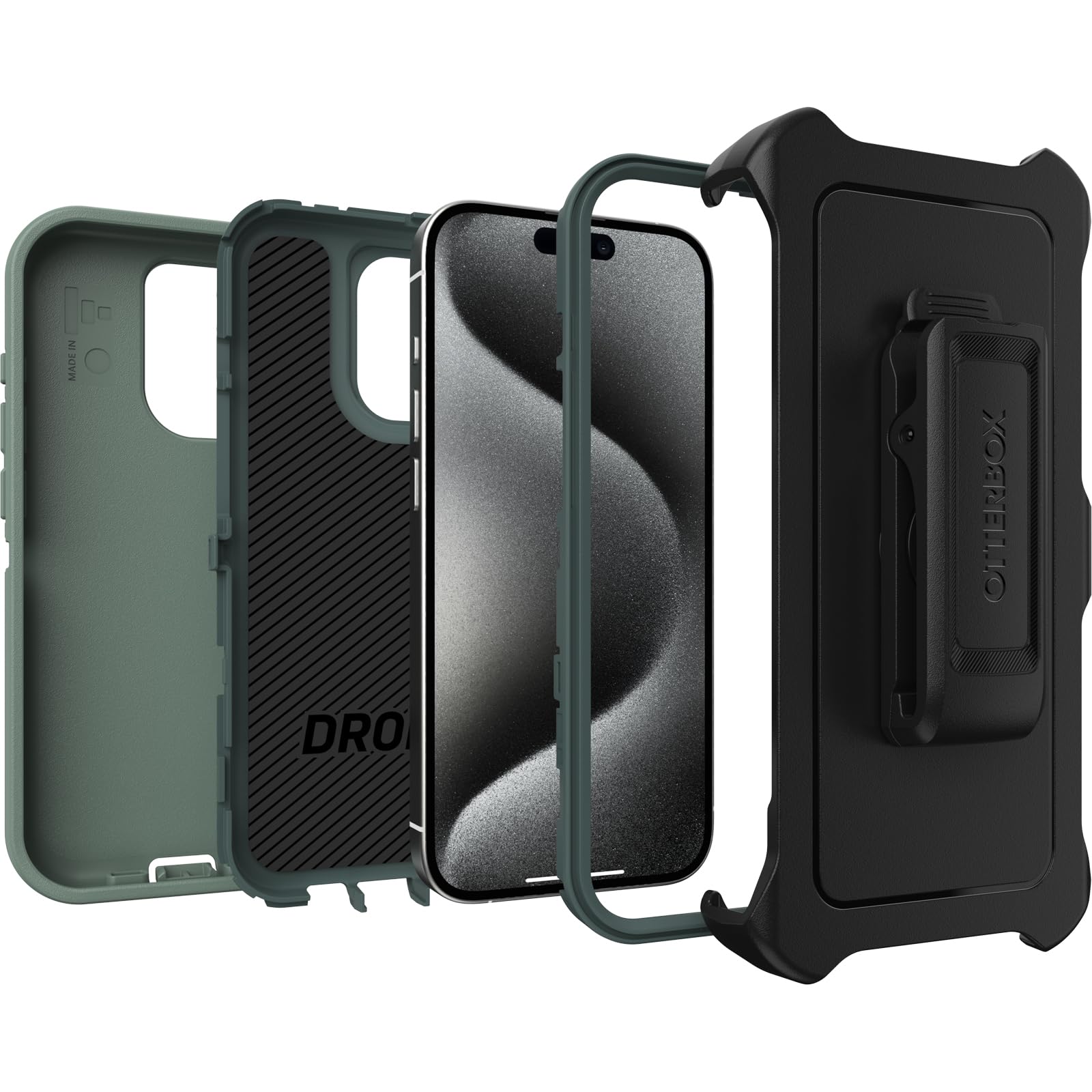 Foto 5 pulgar | Funda Otterbox Defender Series Para Iphone 15 Pro Forest Ranger - Venta Internacional.