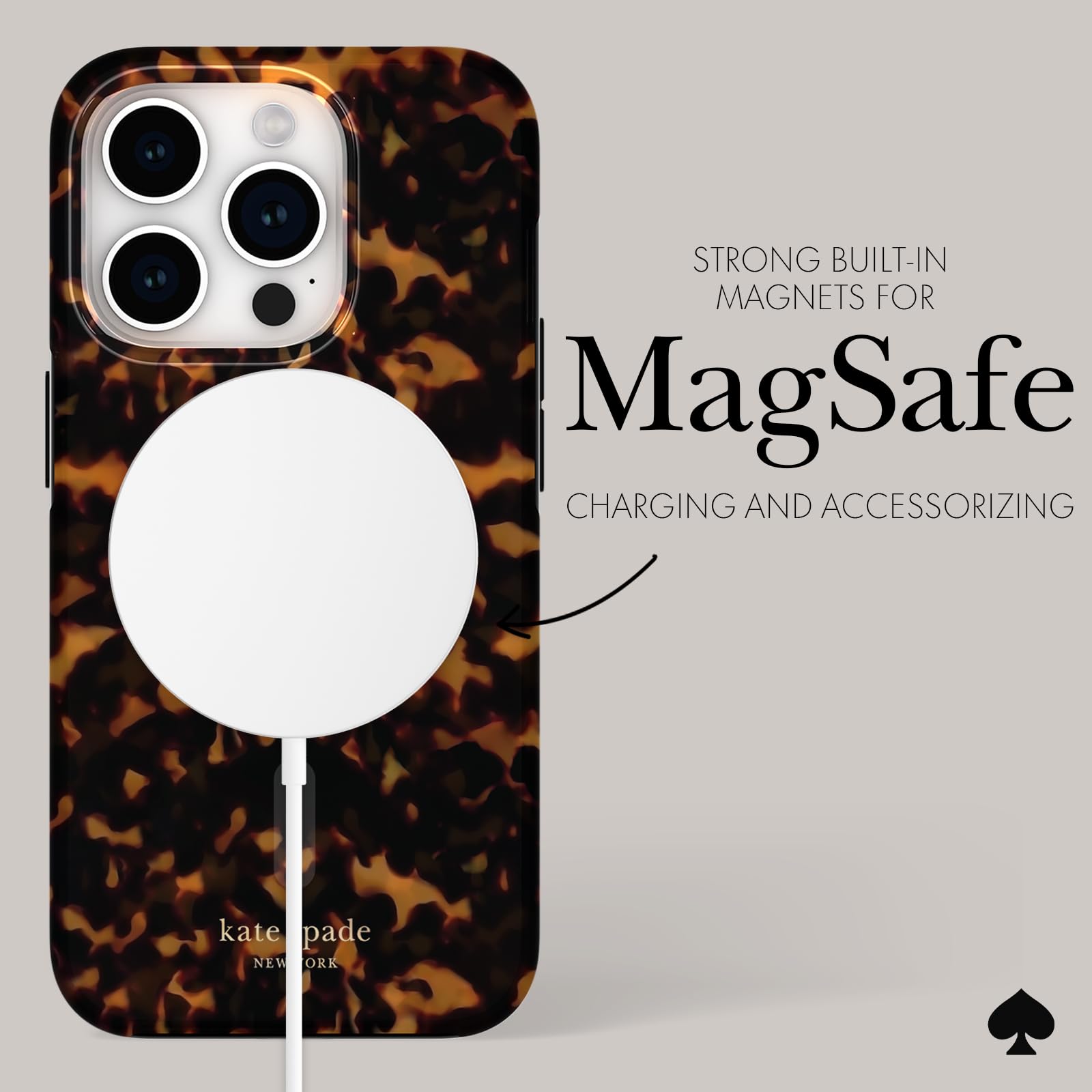 Foto 6 pulgar | Funda De Teléfono Kate Spade New York Para Iphone 15 Pro Tortoiseshell - Venta Internacional.