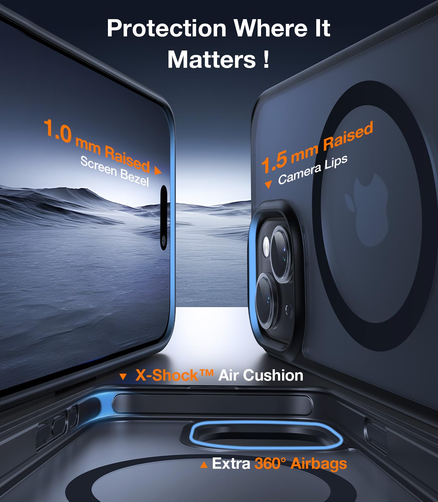 Foto 5 | Funda Para Teléfono Torras Strong Magnetic Stand Iphone 15 Negra - Venta Internacional.