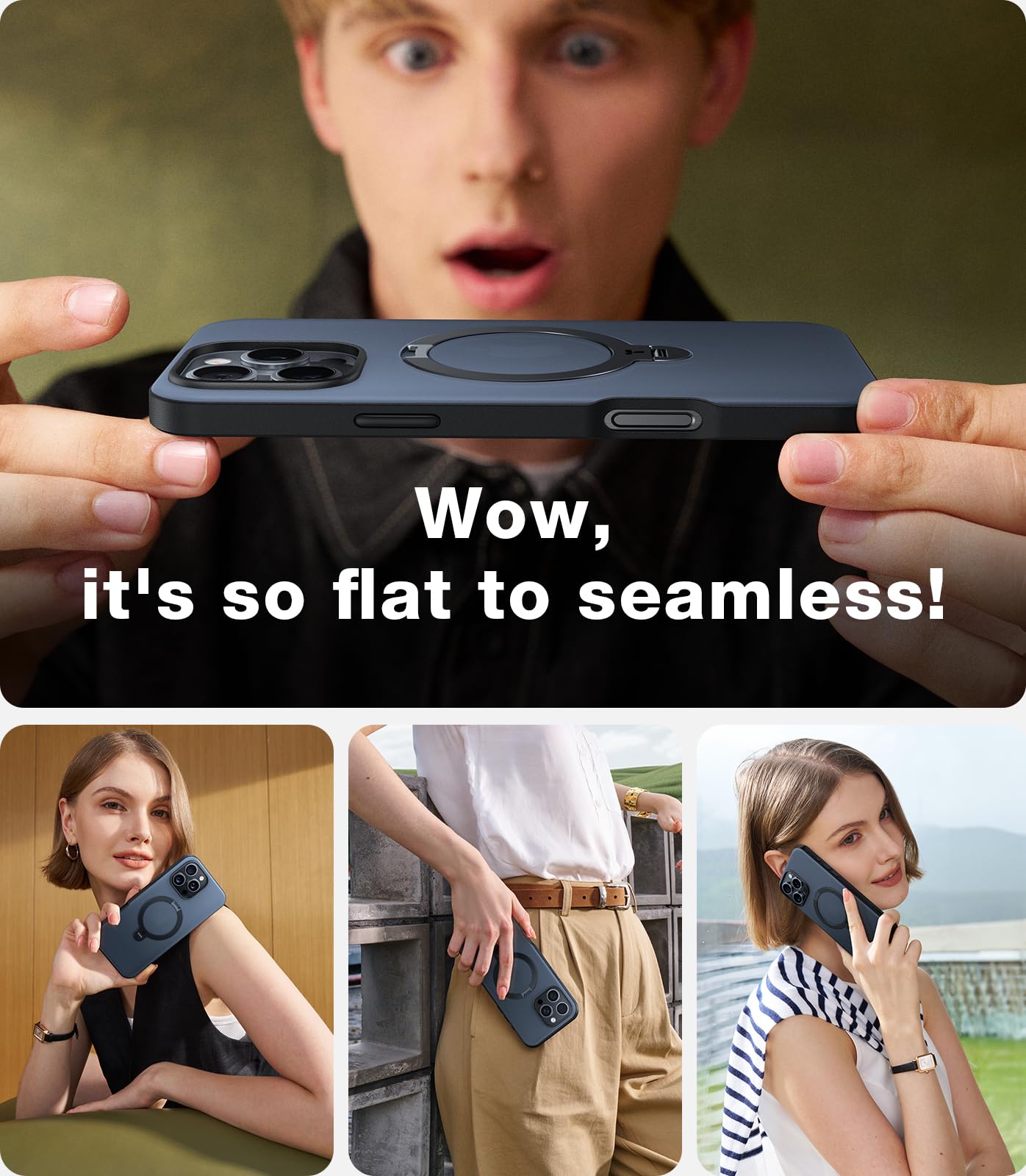 Foto 8 pulgar | Funda Para Teléfono Torras, Mejorada, Giro De 360°, Soporte Magnético Para Iphone 16 Pro Max, Negra - Venta Interna