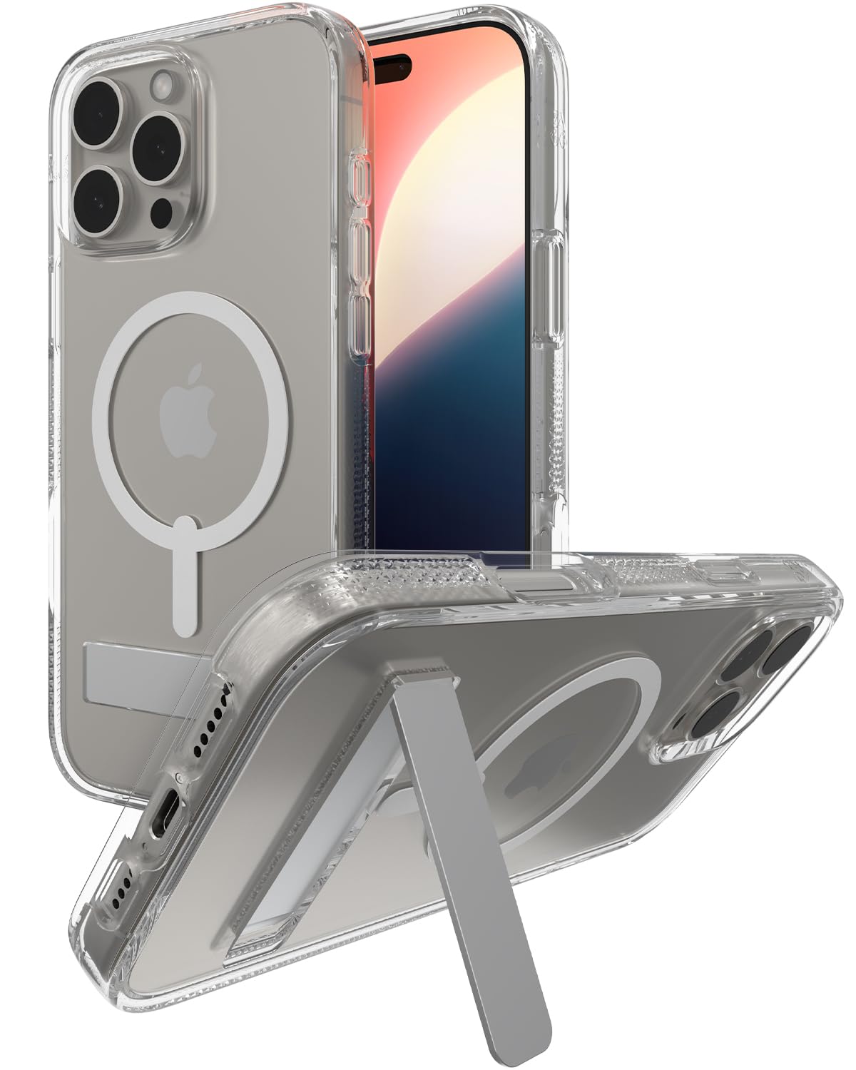 Foto 2 pulgar | Funda Zagg Crystal Palace Snap Con Soporte Para Iphone 16 Pro Max - Venta Internacional.