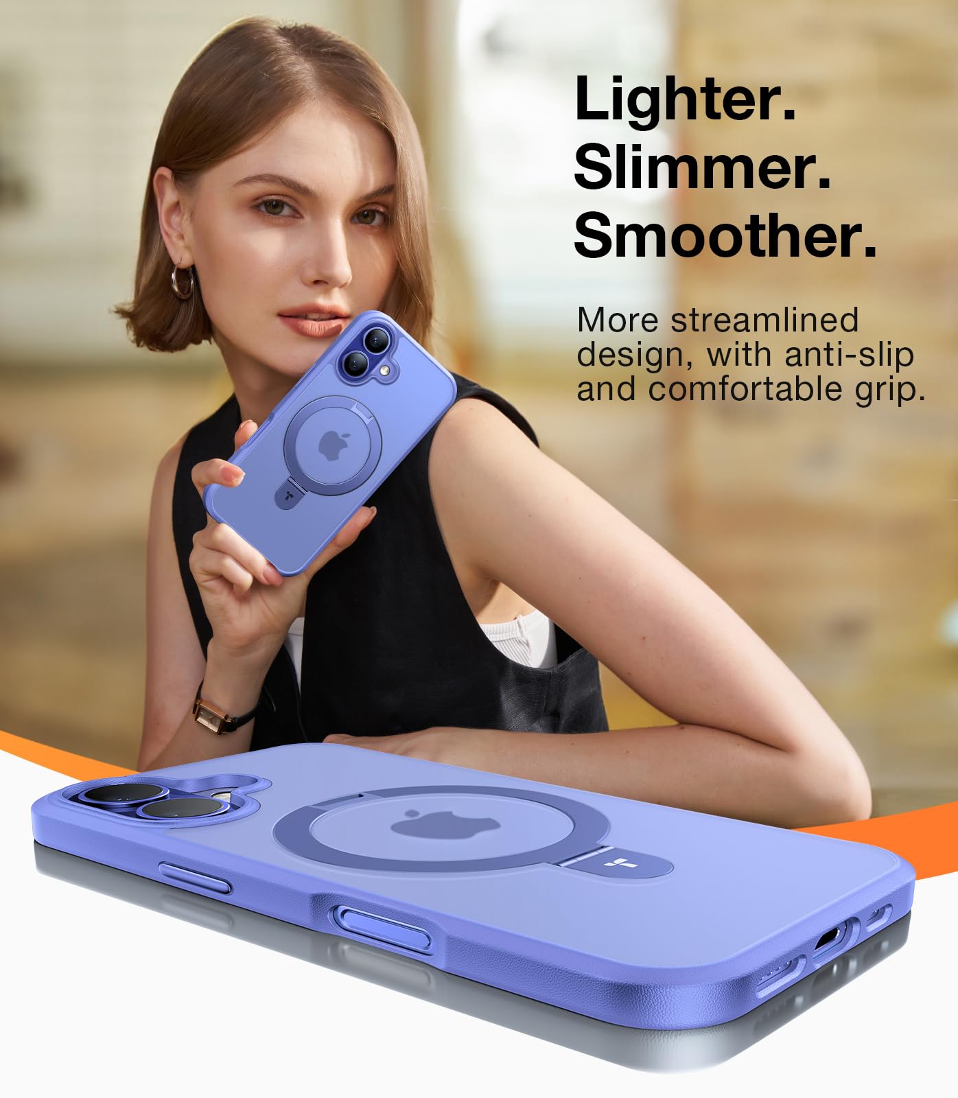 Foto 7 pulgar | Funda Magnética Torras Con Soporte Para Iphone 16 De 6.1 Pulgadas, Color Azul - Venta Internacional.