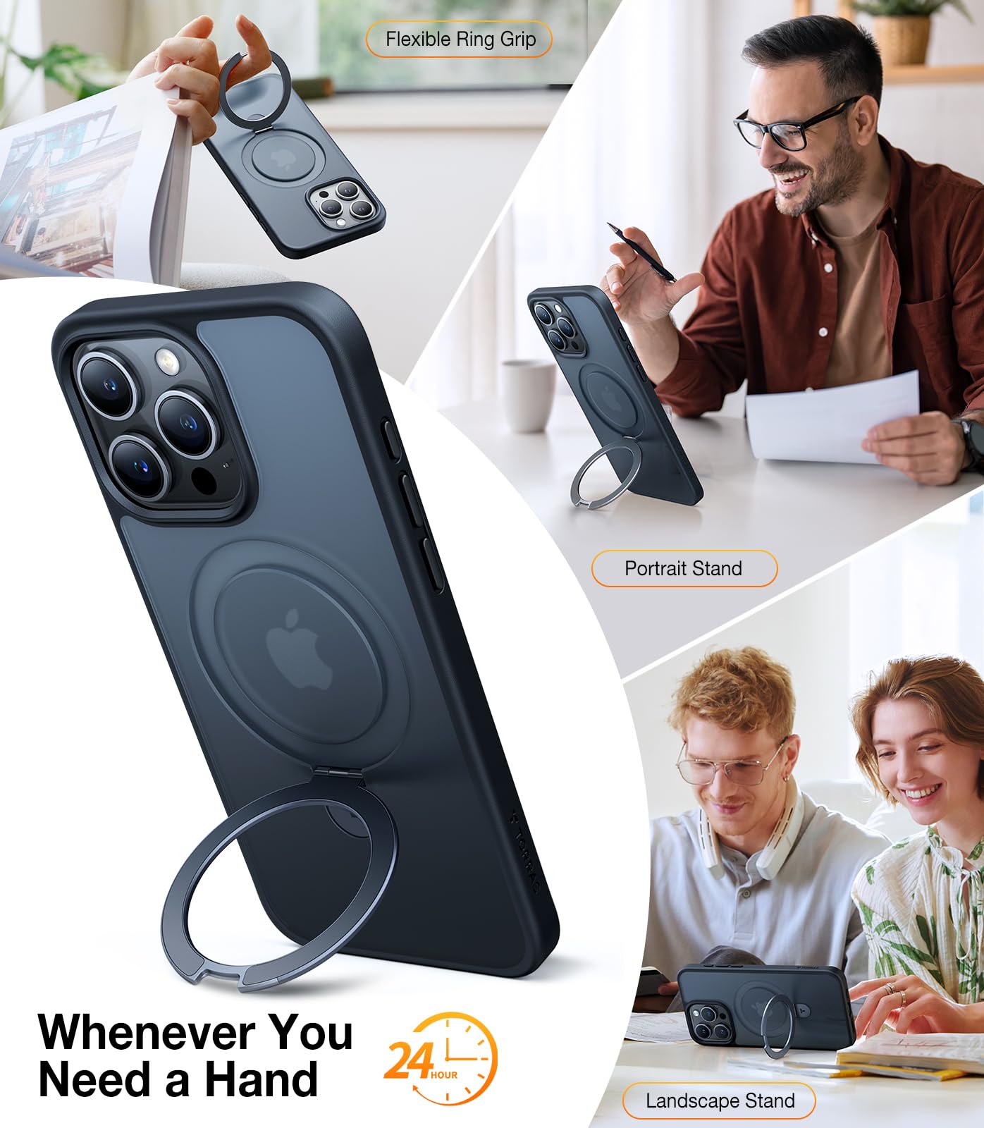 Foto 4 pulgar | Funda De Teléfono Torras Magnetic Ostand Para Iphone 15 Pro Max - Venta Internacional.