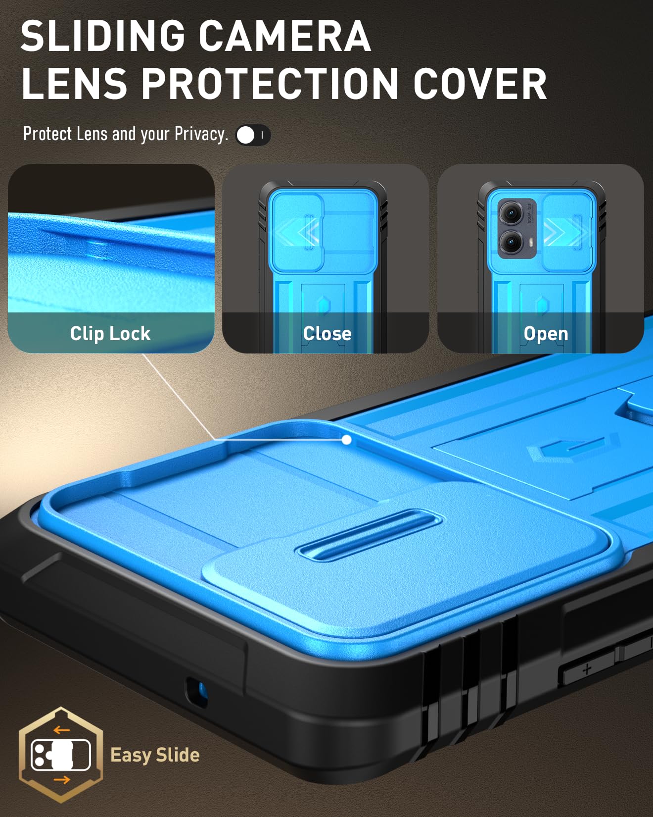 Foto 6 pulgar | Funda Poetic Revolution Para Motorola Moto Edge 2024 Azul - Venta Internacional.