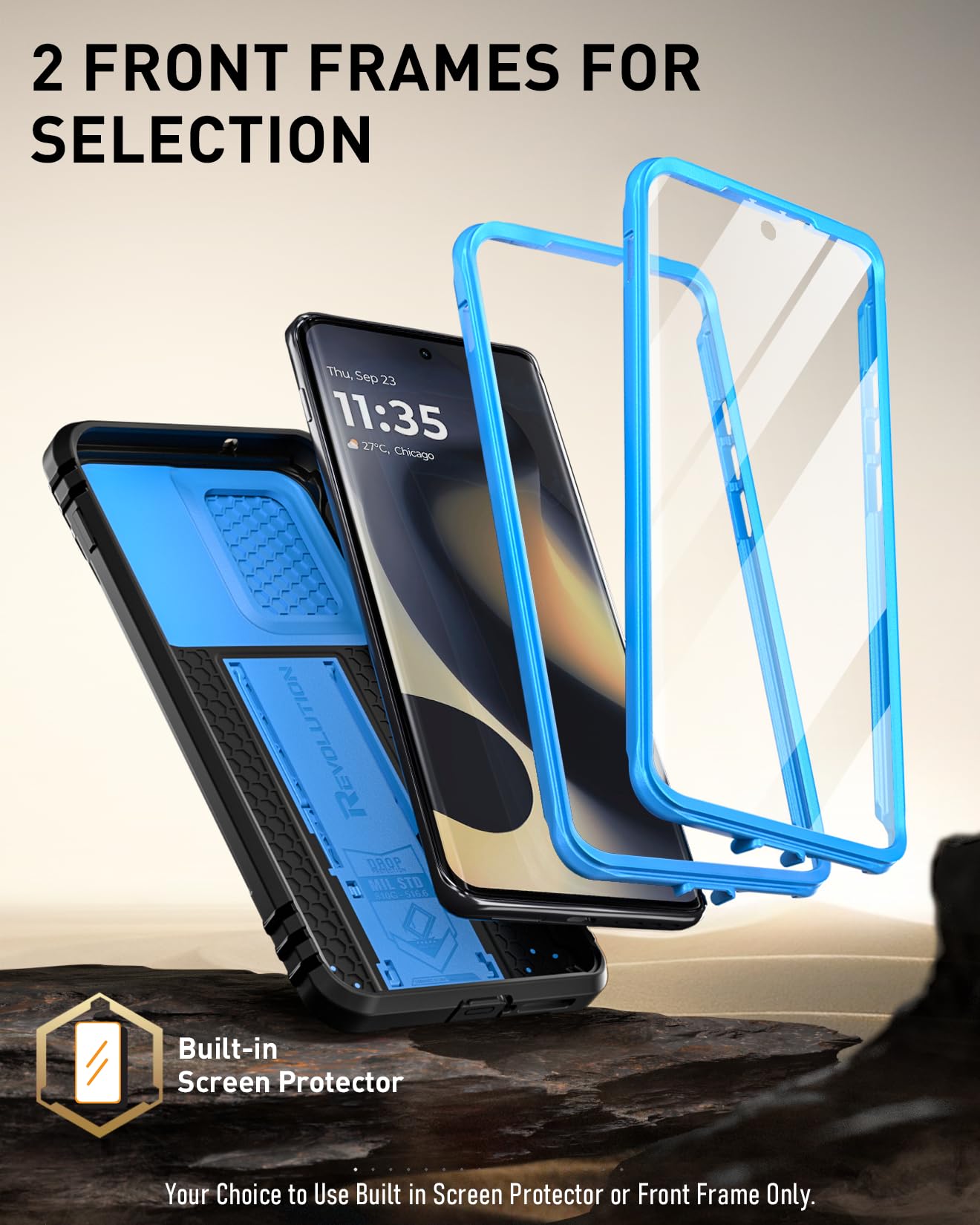 Foto 7 pulgar | Funda Poetic Revolution Para Motorola Moto Edge 2024 Azul - Venta Internacional.