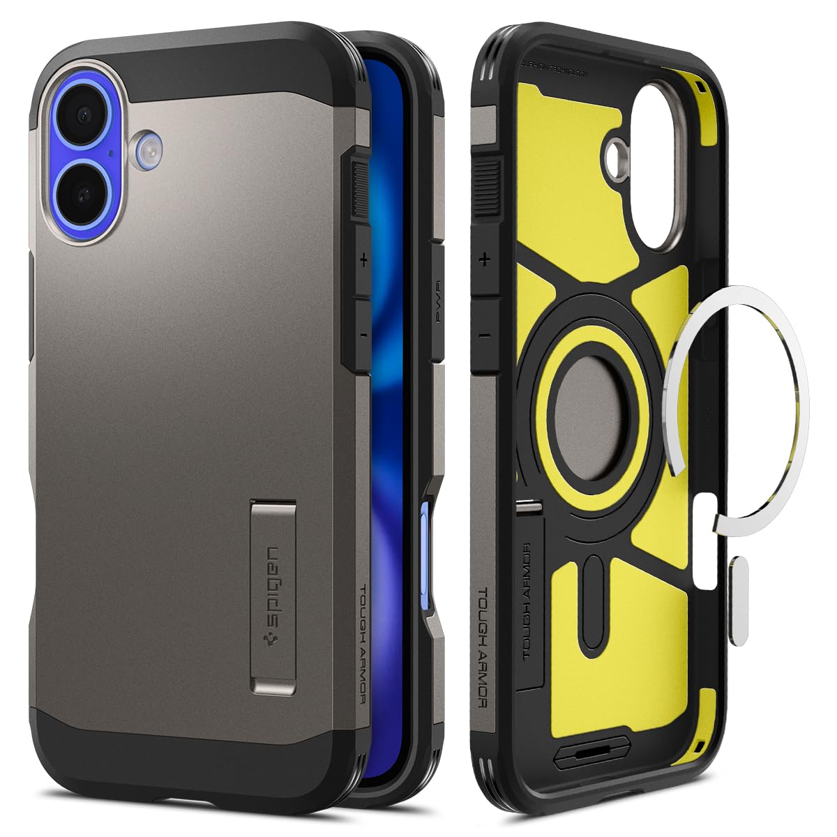 Foto 2 pulgar | Funda Spigen Tough Armor (ai) Magfit Para Iphone 16 Gunmetal - Venta Internacional.