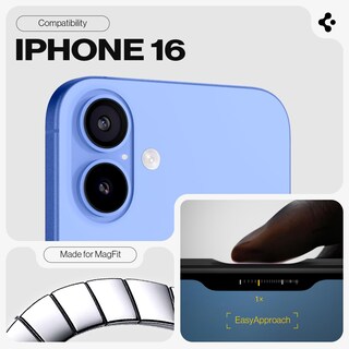 Foto 2 | Funda Spigen Tough Armor (ai) Magfit Para Iphone 16 Gunmetal - Venta Internacional.
