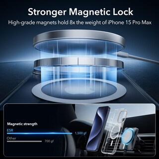 Foto 5 | Funda De Teléfono Esr Para Iphone 15 Pro Max Con Funda Magsafe Clear - Venta Internacional.