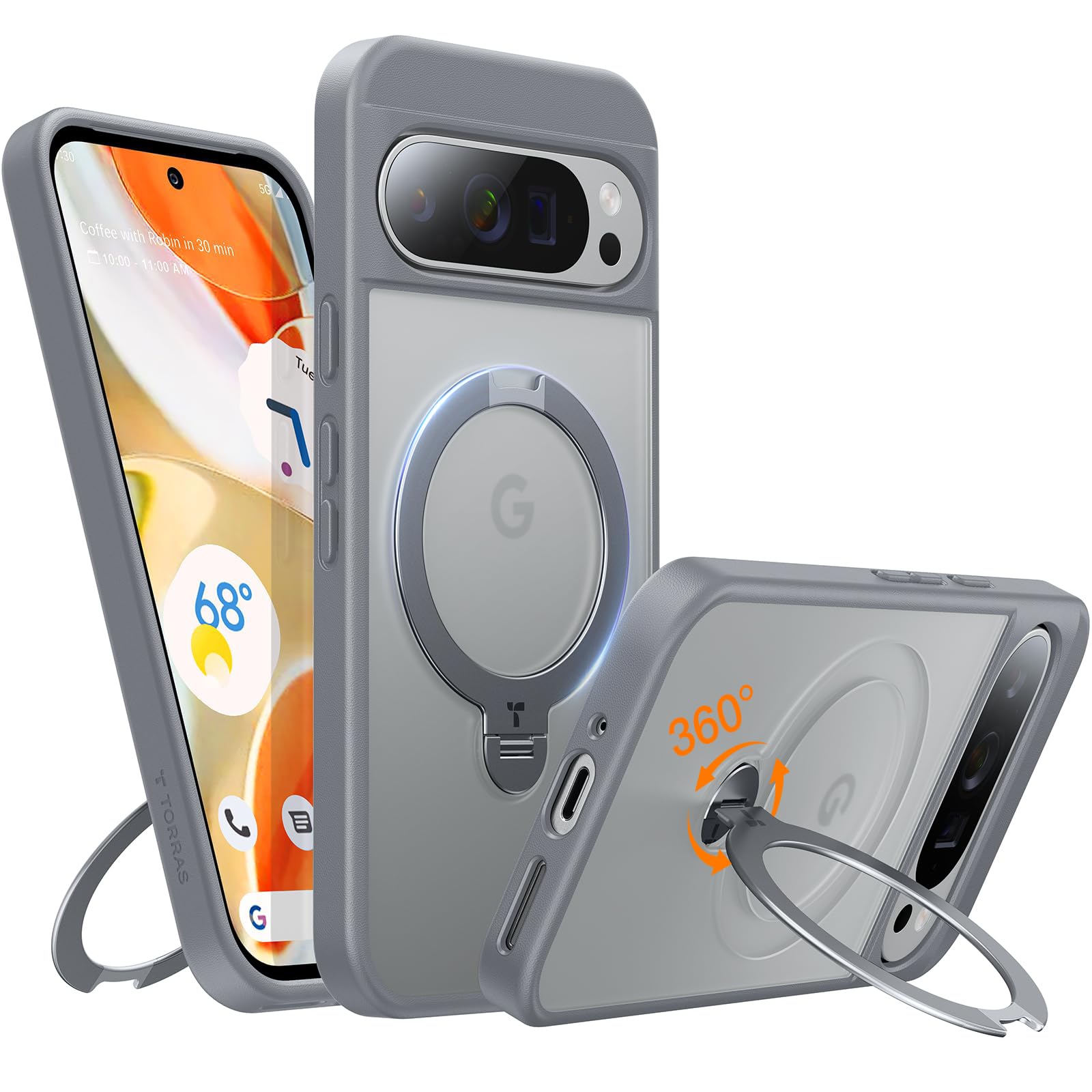 Foto 2 pulgar | Funda Para Teléfono Torras 360° Con Soporte Magnético Para Google Pixel 9 Pro Xl - Venta Internacional.