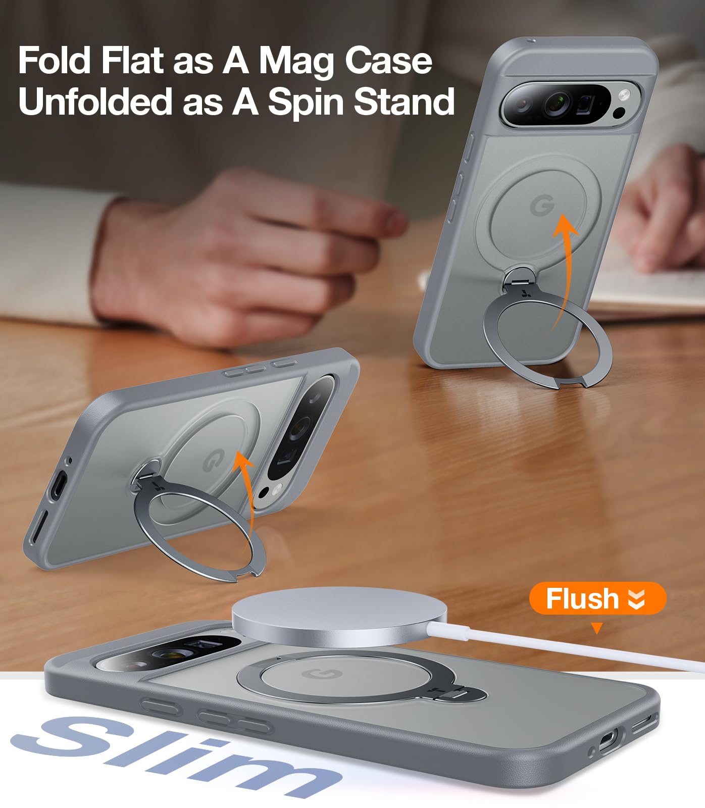 Foto 3 pulgar | Funda Para Teléfono Torras 360° Con Soporte Magnético Para Google Pixel 9 Pro Xl - Venta Internacional.