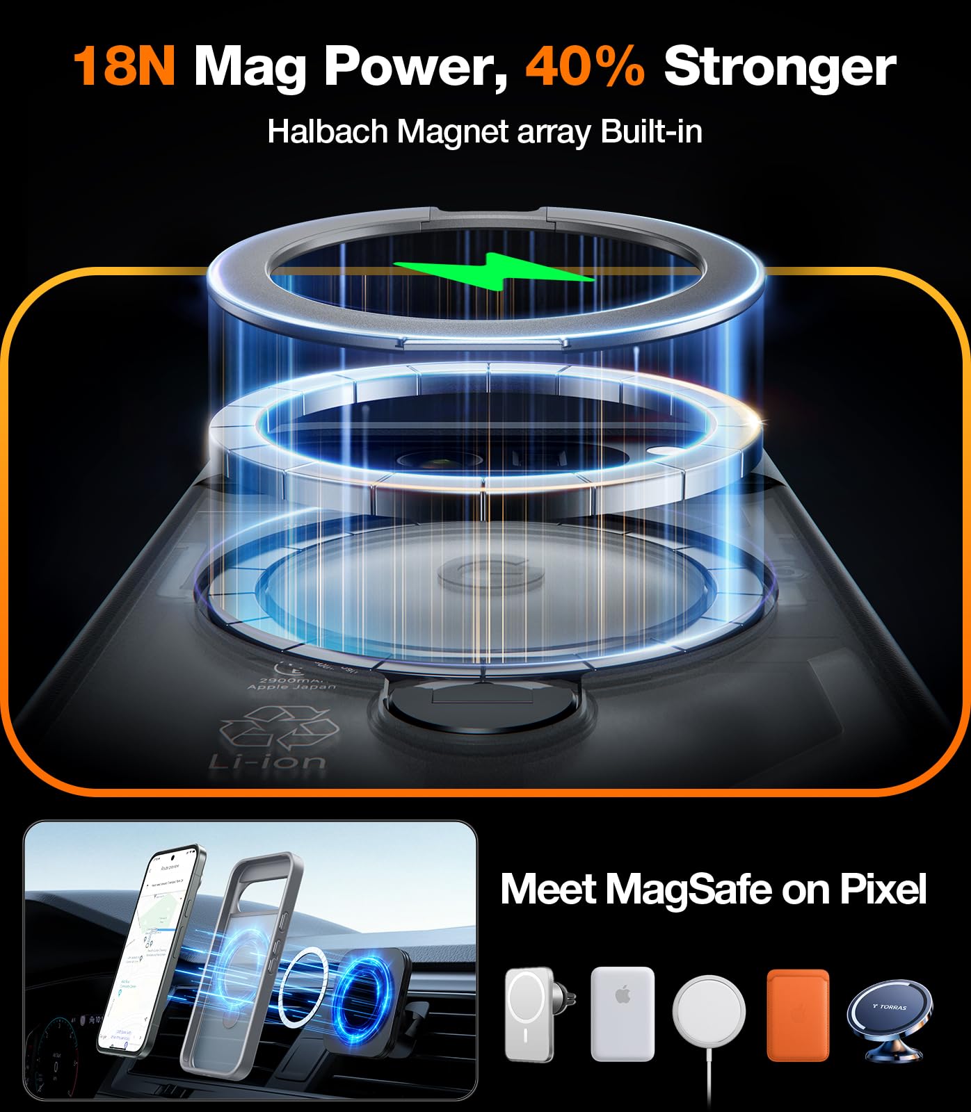 Foto 6 pulgar | Funda Para Teléfono Torras 360° Con Soporte Magnético Para Google Pixel 9 Pro Xl - Venta Internacional.