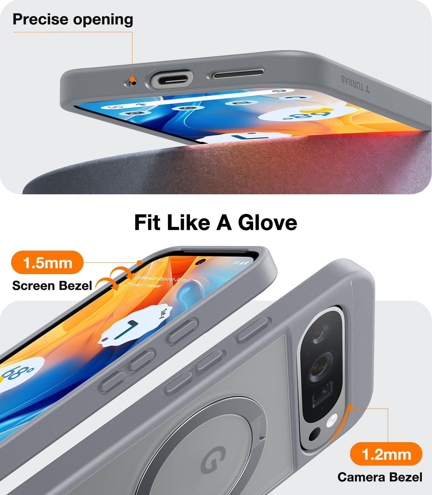 Foto 7 pulgar | Funda Para Teléfono Torras 360° Con Soporte Magnético Para Google Pixel 9 Pro Xl - Venta Internacional.