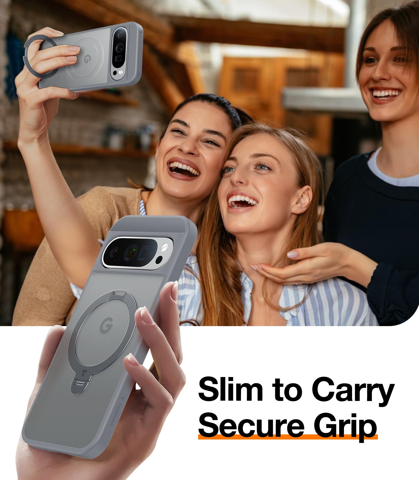Foto 8 pulgar | Funda Para Teléfono Torras 360° Con Soporte Magnético Para Google Pixel 9 Pro Xl - Venta Internacional.