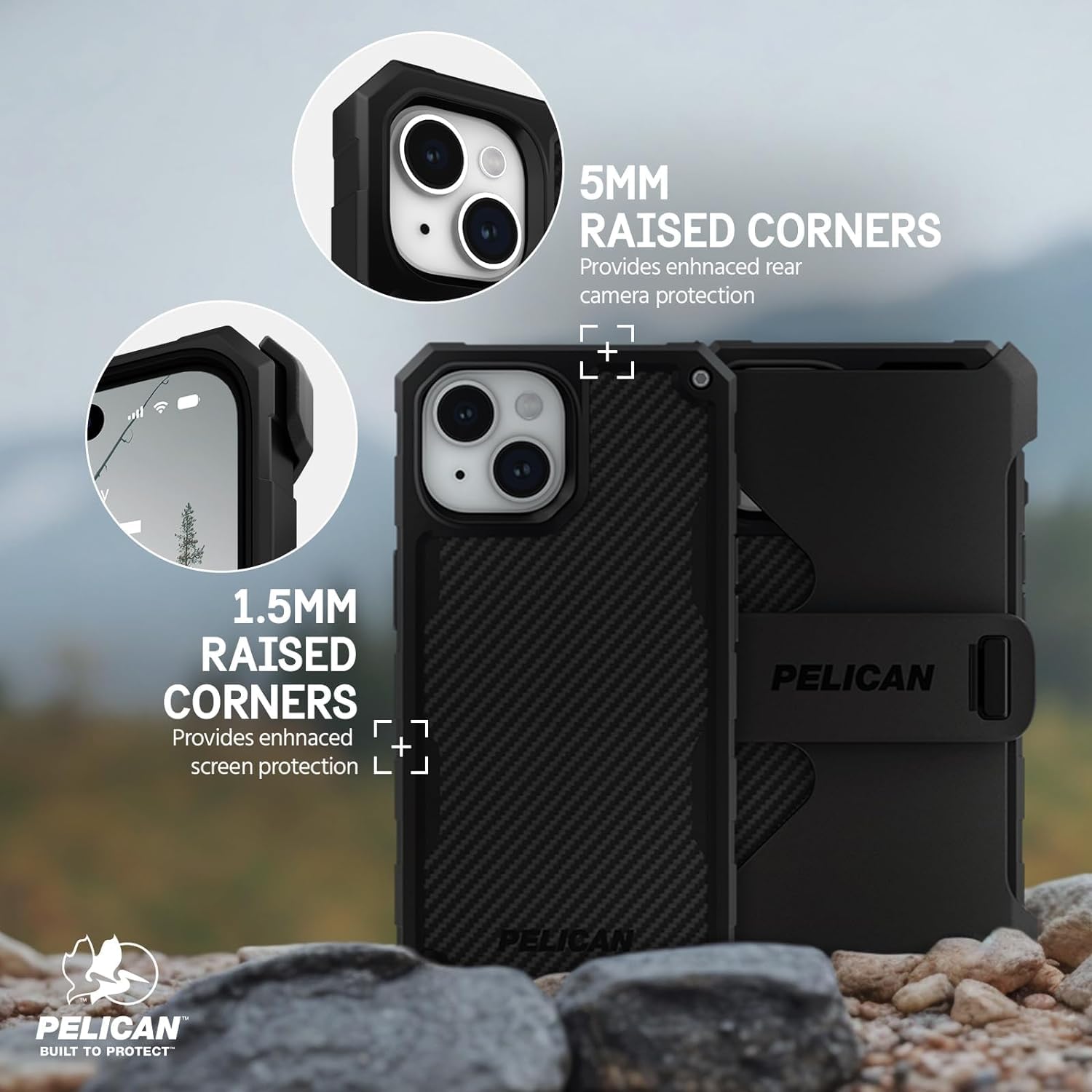 Foto 7 pulgar | Funda Para Teléfono Case-mate Pelican Shield Series Iphone 15/14/13 6.1 - Venta Internacional.