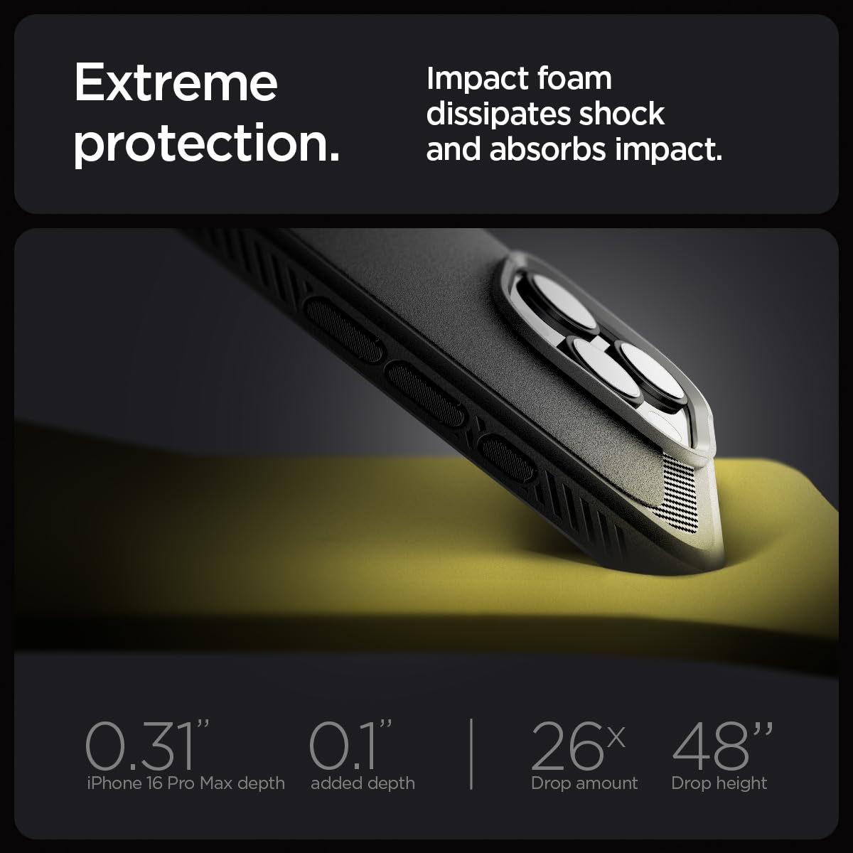 Foto 6 pulgar | Funda Para Teléfono Spigen Rugged Armor Magfit Iphone 16 Pro Max Negra - Venta Internacional.