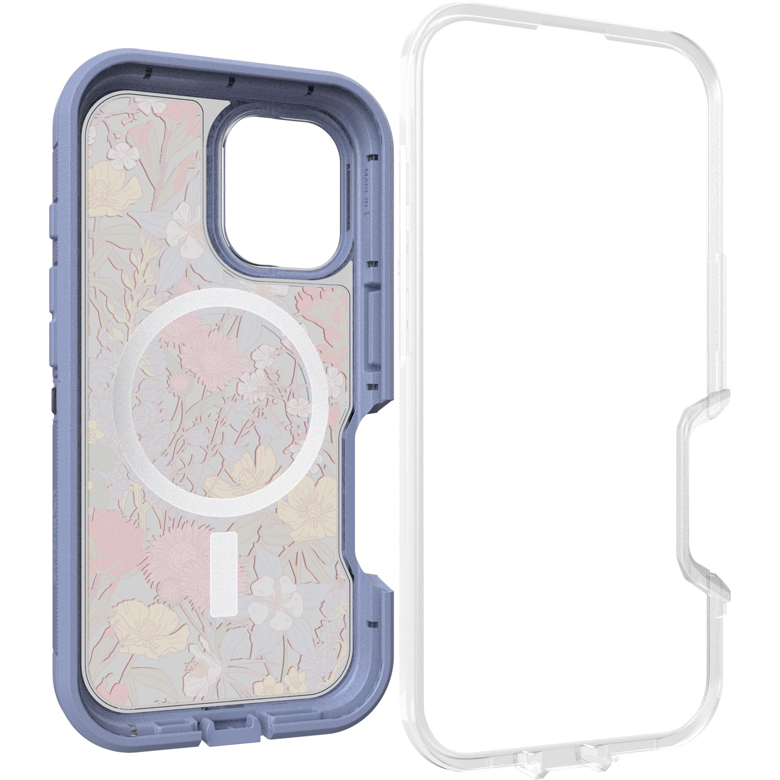 Foto 5 pulgar | Funda Para Teléfono Otterbox Defender Series Xt, Transparente, Floral, Morado - Venta Internacional.