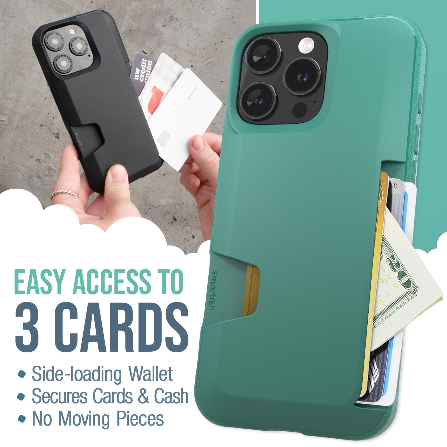 Foto 3 pulgar | Funda Tipo Cartera Smartish  Para Iphone 16 Pro Max Wallet Slayer, Vol. 1 - Venta Internacional.