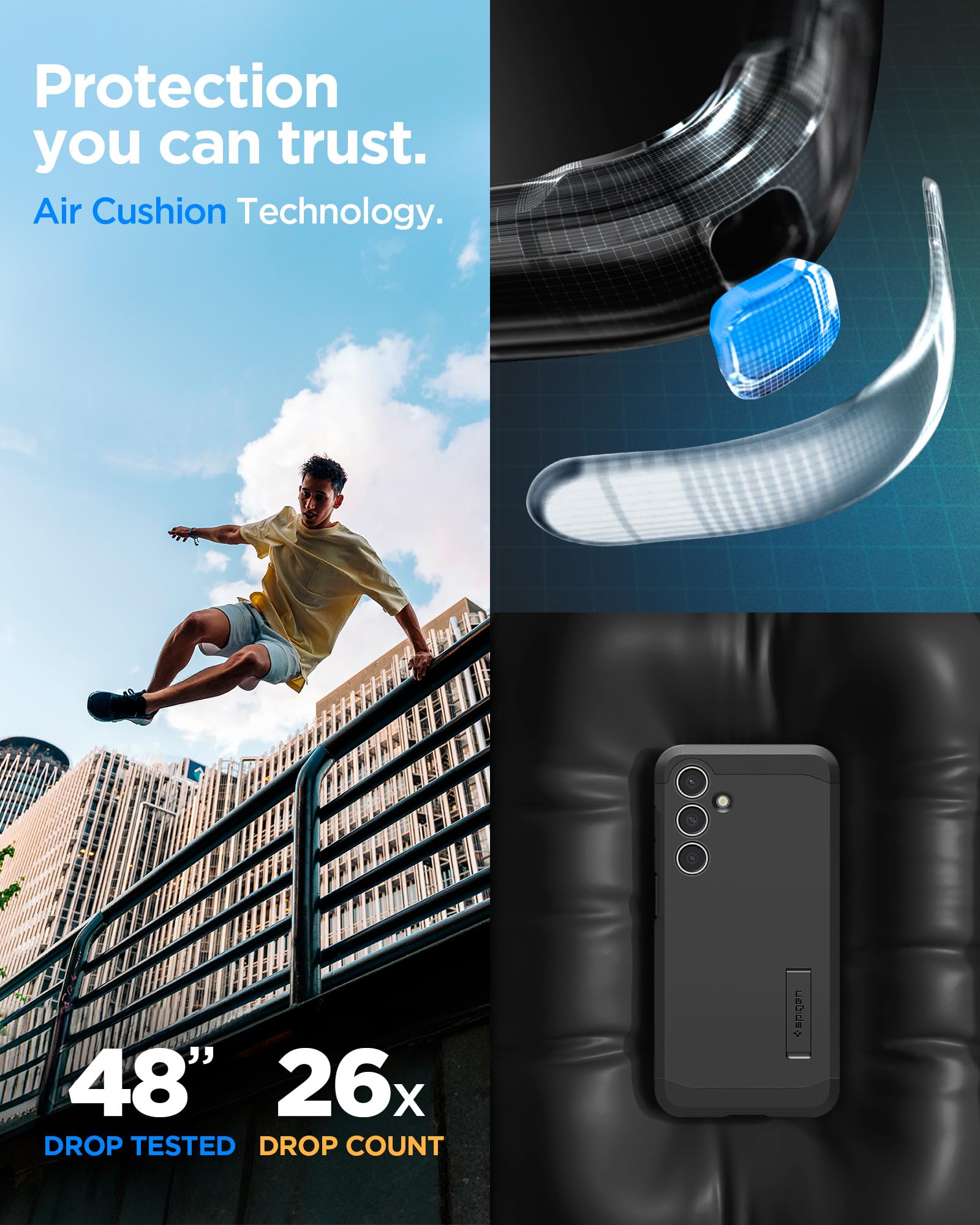 Foto 4 | Funda Spigen Tough Armor Magfit Para Galaxy S24 Fe Con Soporte - Venta Internacional.