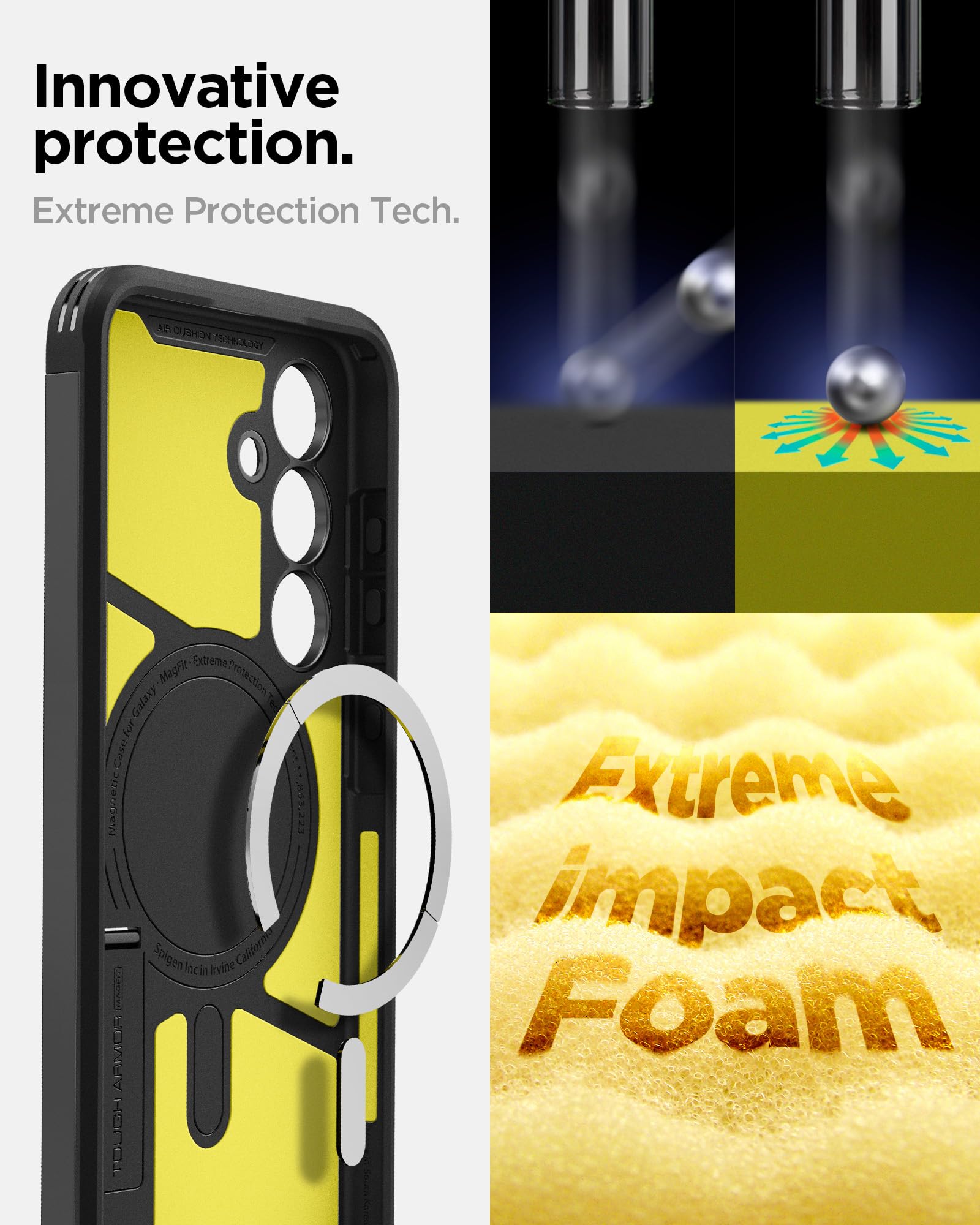 Foto 6 pulgar | Funda Spigen Tough Armor Magfit Para Galaxy S24 Fe Con Soporte - Venta Internacional.
