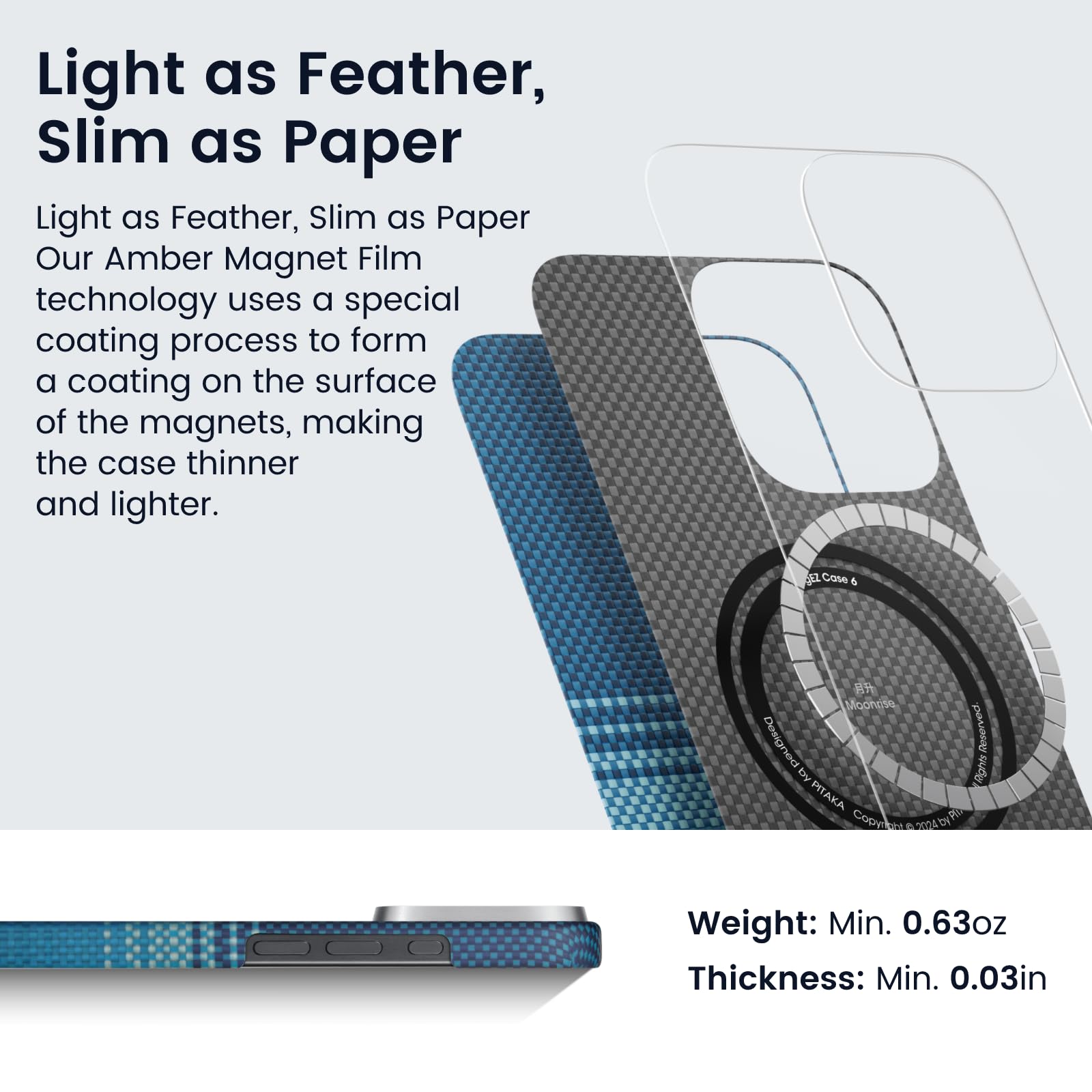 Foto 6 pulgar | Funda De Teléfono Pitaka Para Iphone 16 Pro Max Compatible Con Magsafe - Venta Internacional.