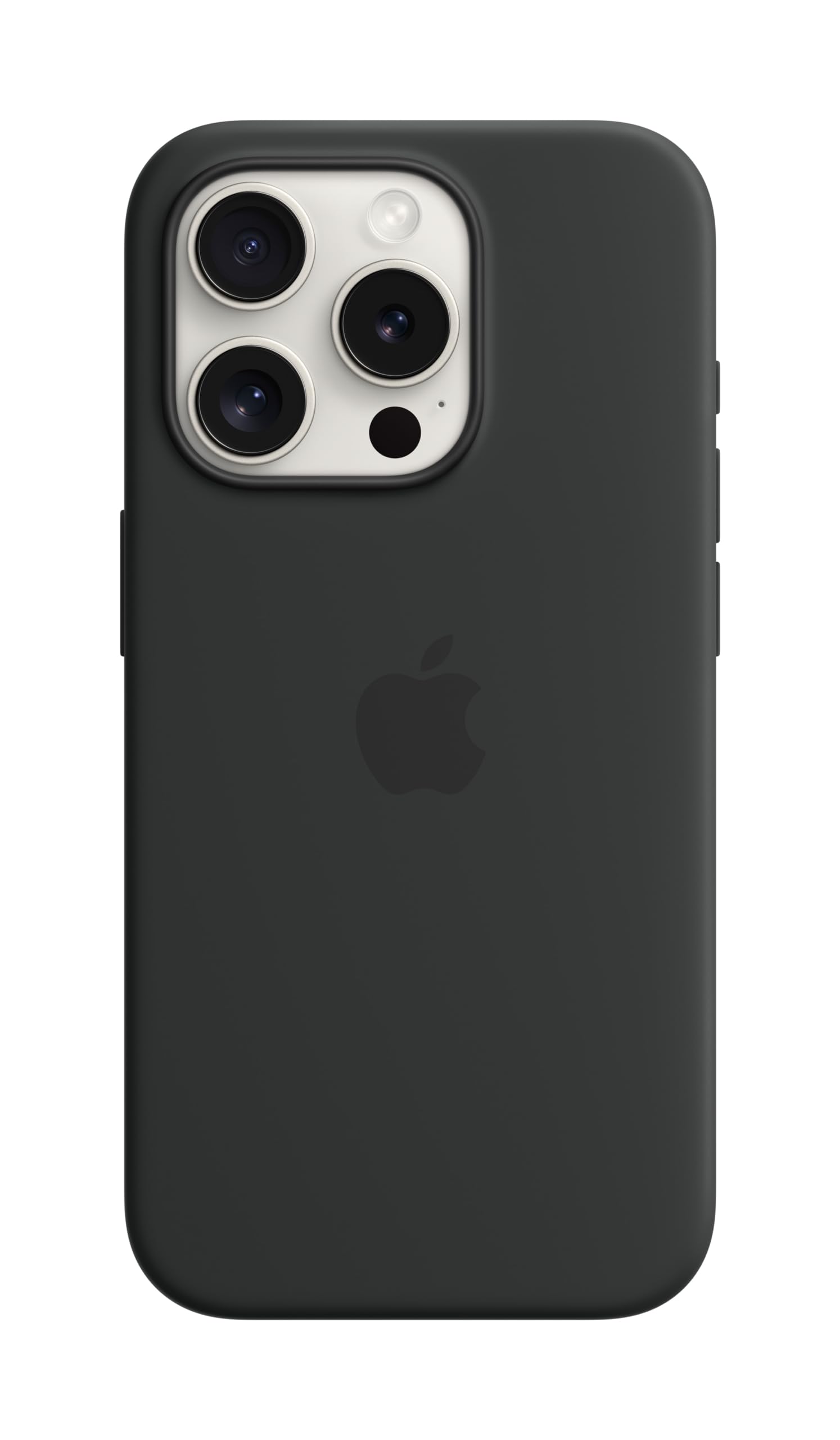 Funda De Silicona Para Apple Iphone 15 Pro Con Magsafe, Color Negro - Venta Internacional.