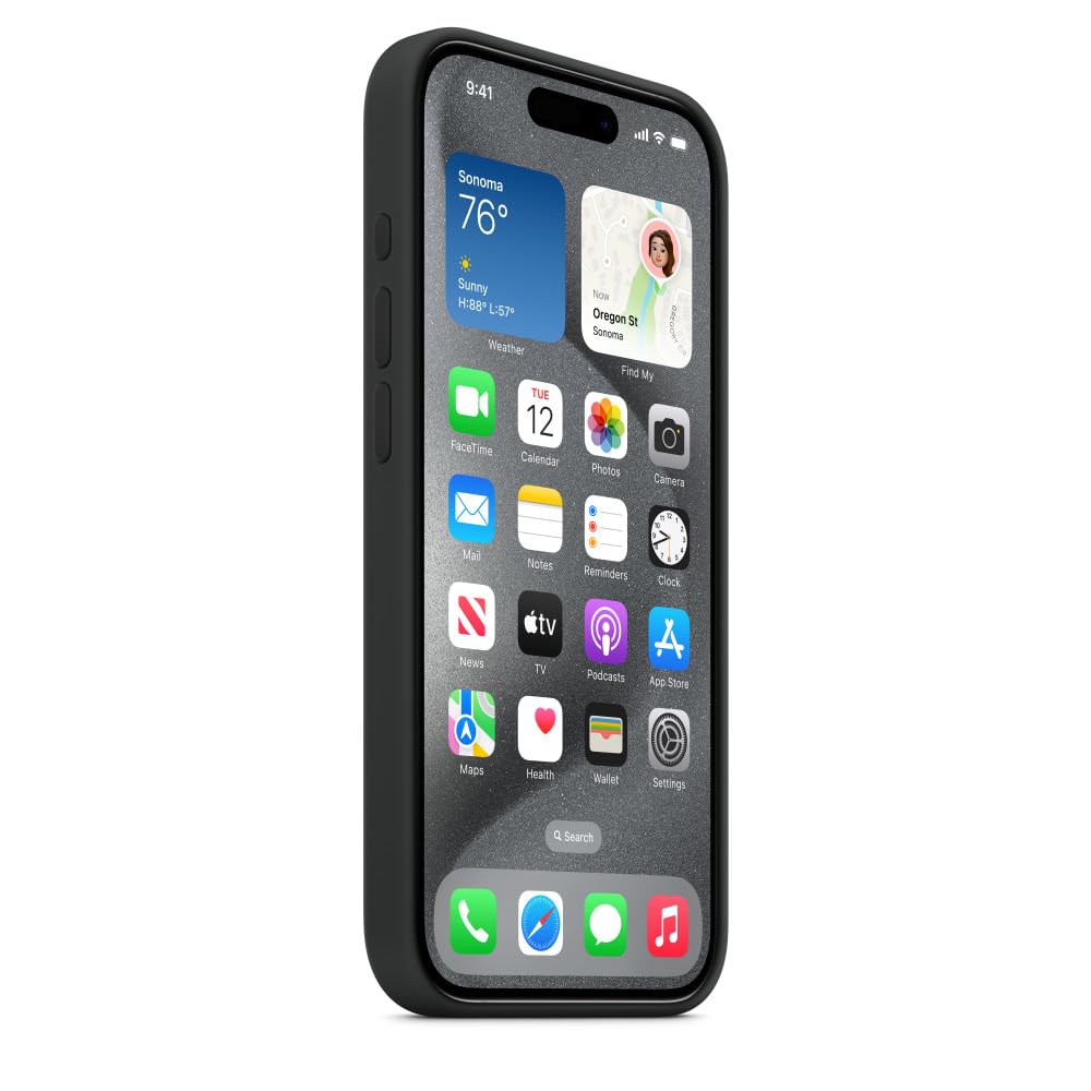 Foto 4 pulgar | Funda De Silicona Para Apple Iphone 15 Pro Con Magsafe, Color Negro - Venta Internacional.
